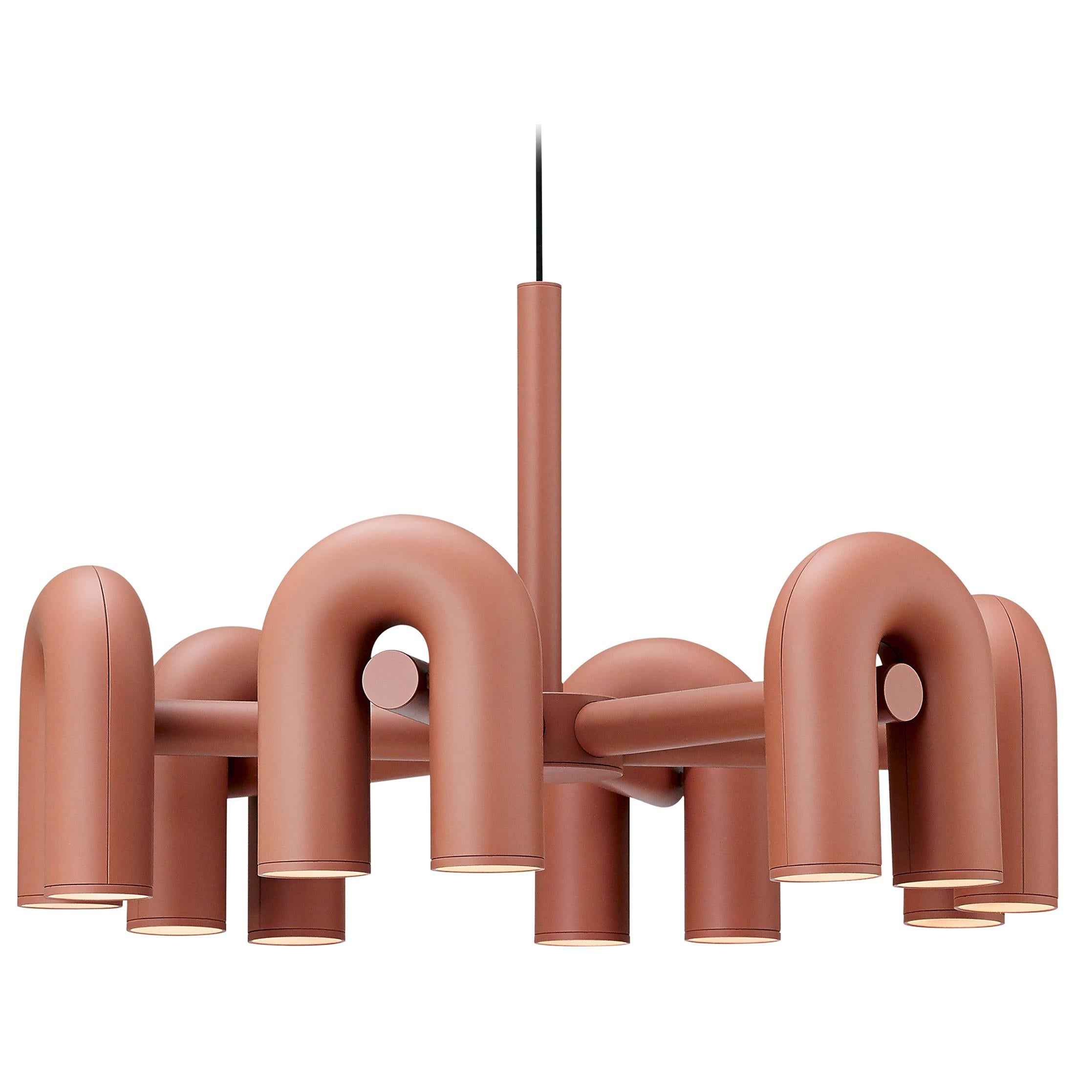 Contemporary Chandelier 'Cirkus' by AGO 'Large - Terracotta' (in stock) For Sale