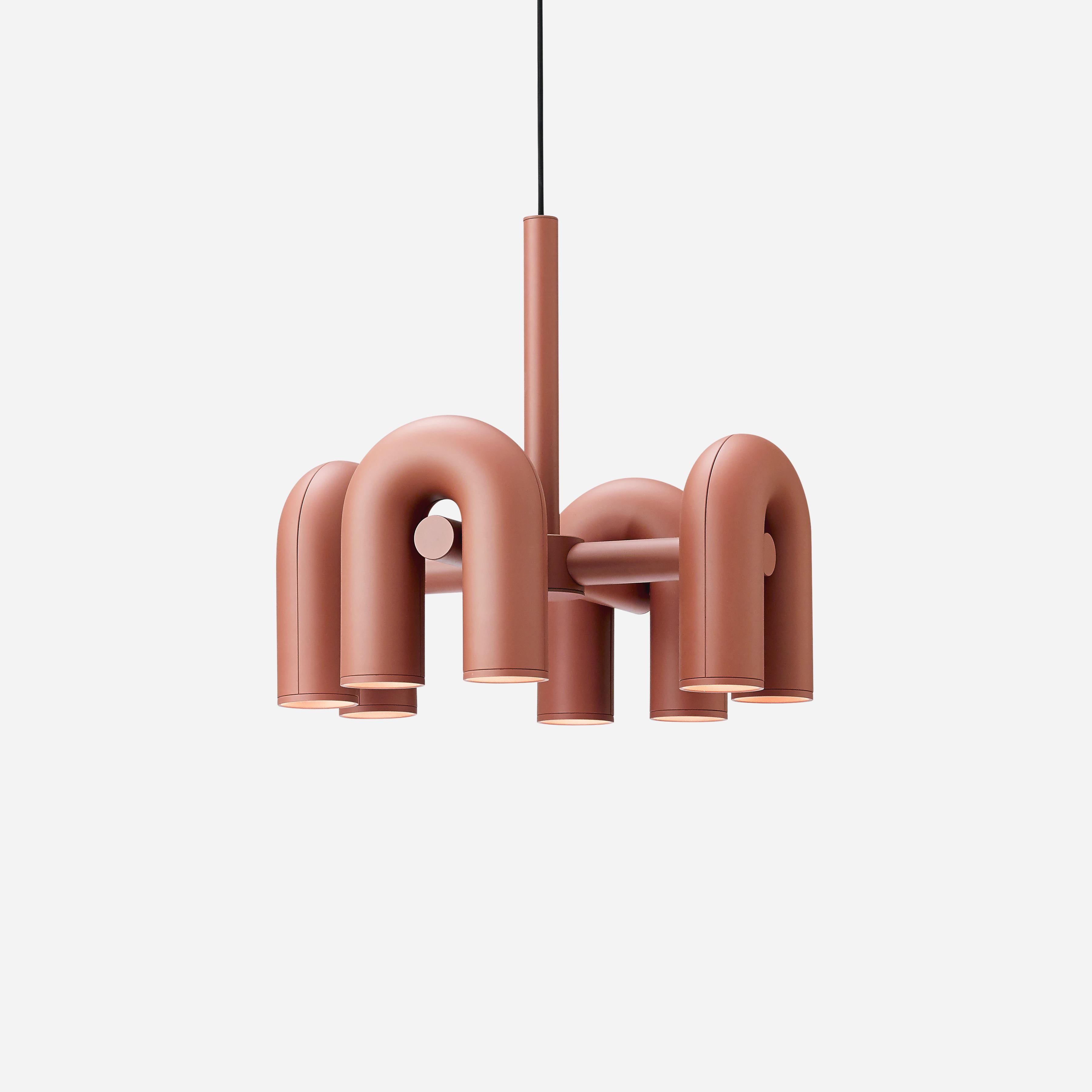 Contemporary Chandelier 'Cirkus' by AGO 'Small - Terracotta' In New Condition For Sale In Paris, FR