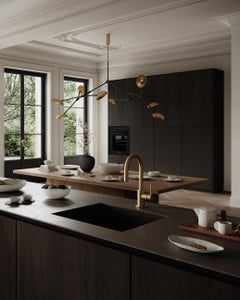 Contemporary Chandelier 'Drop' by 101 Copenhagen, Bronze