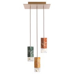 Contemporary Marble Trio Chandelier Handcrafted in Italy by Formaminima