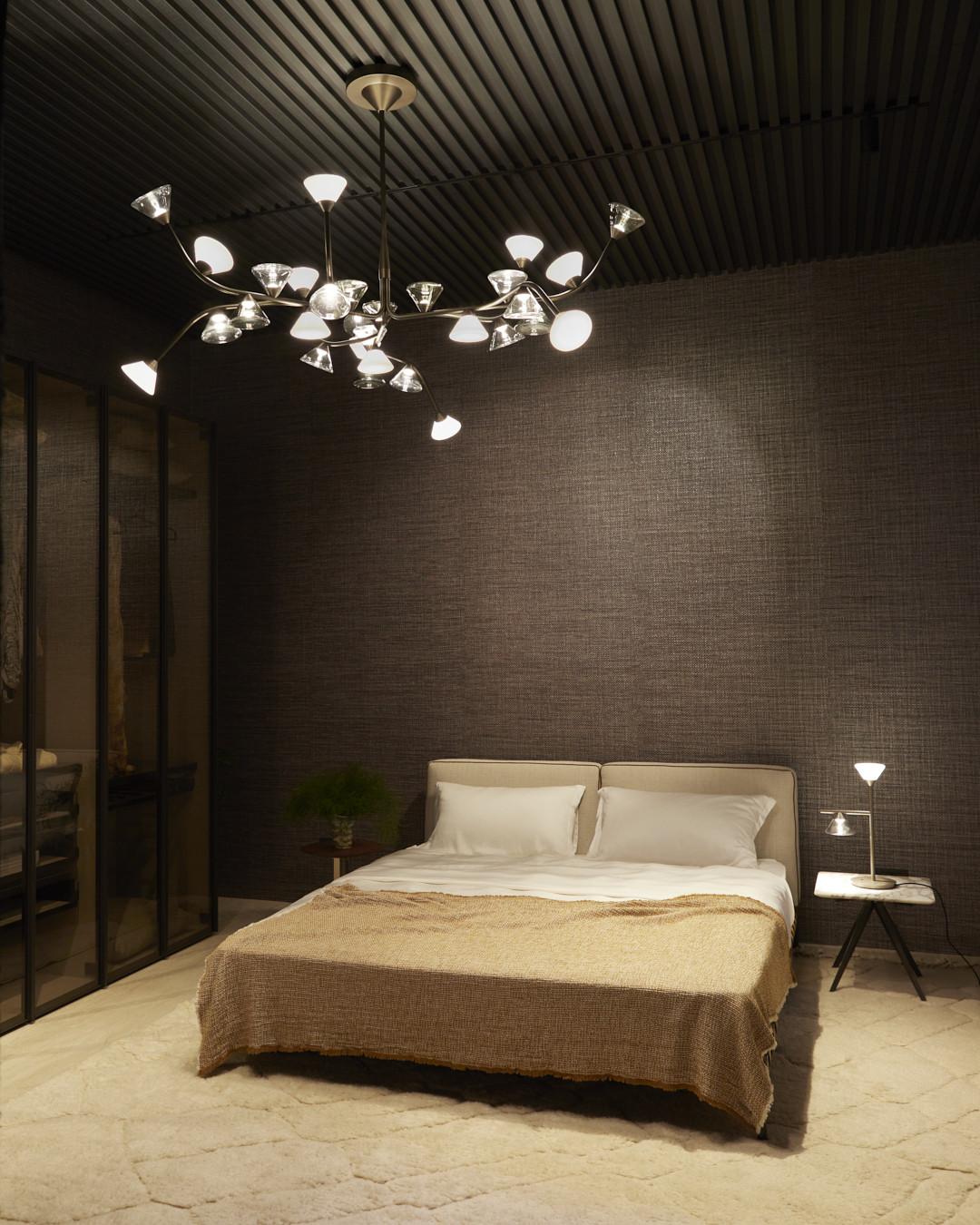 Lampadario contemporaneo 'Linfa' 565.12 di Federico Peri x TOOY, nichel in vendita 3