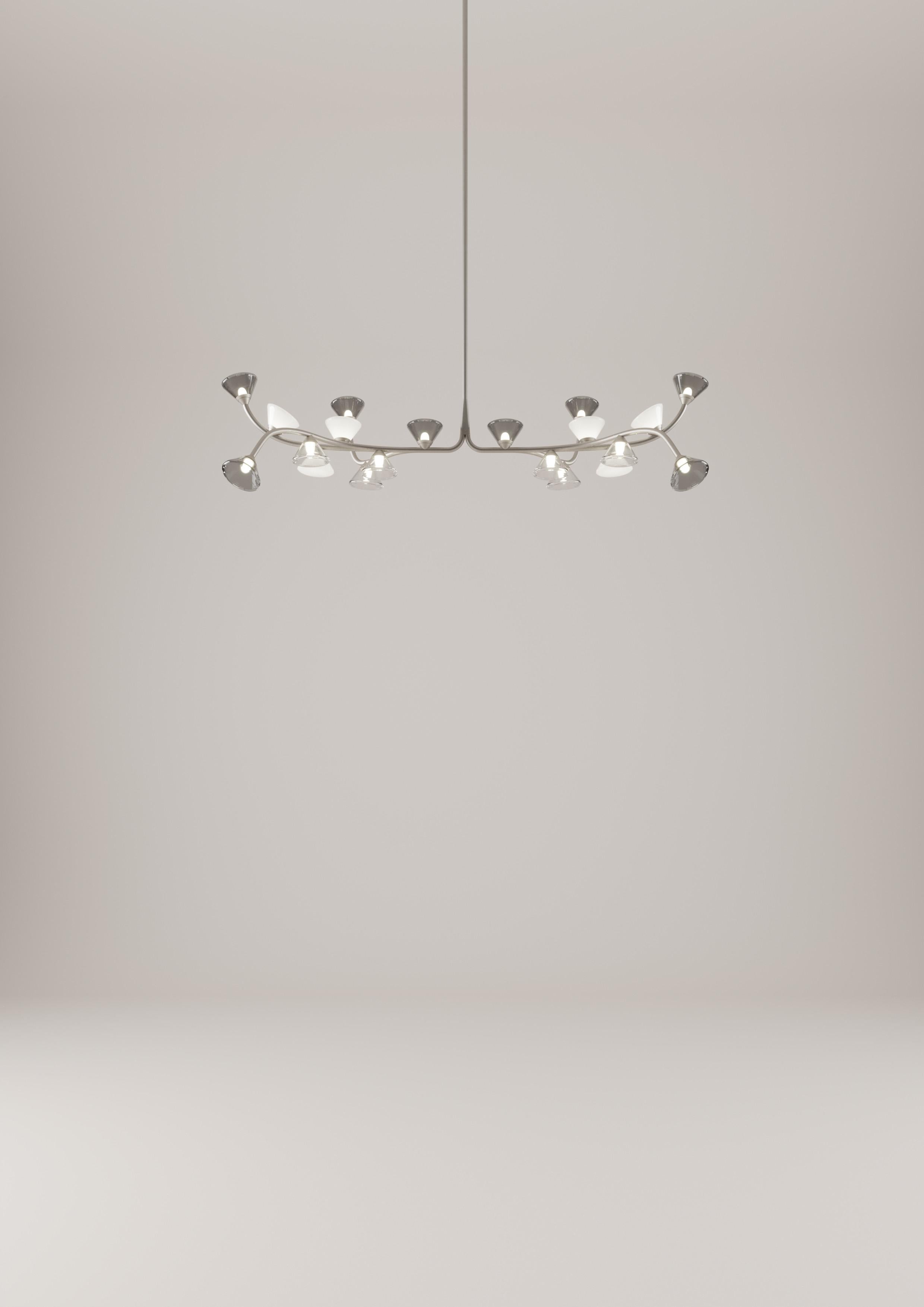 Lampadario contemporaneo 'Linfa' 565.12 di Federico Peri x TOOY, nichel in vendita 8