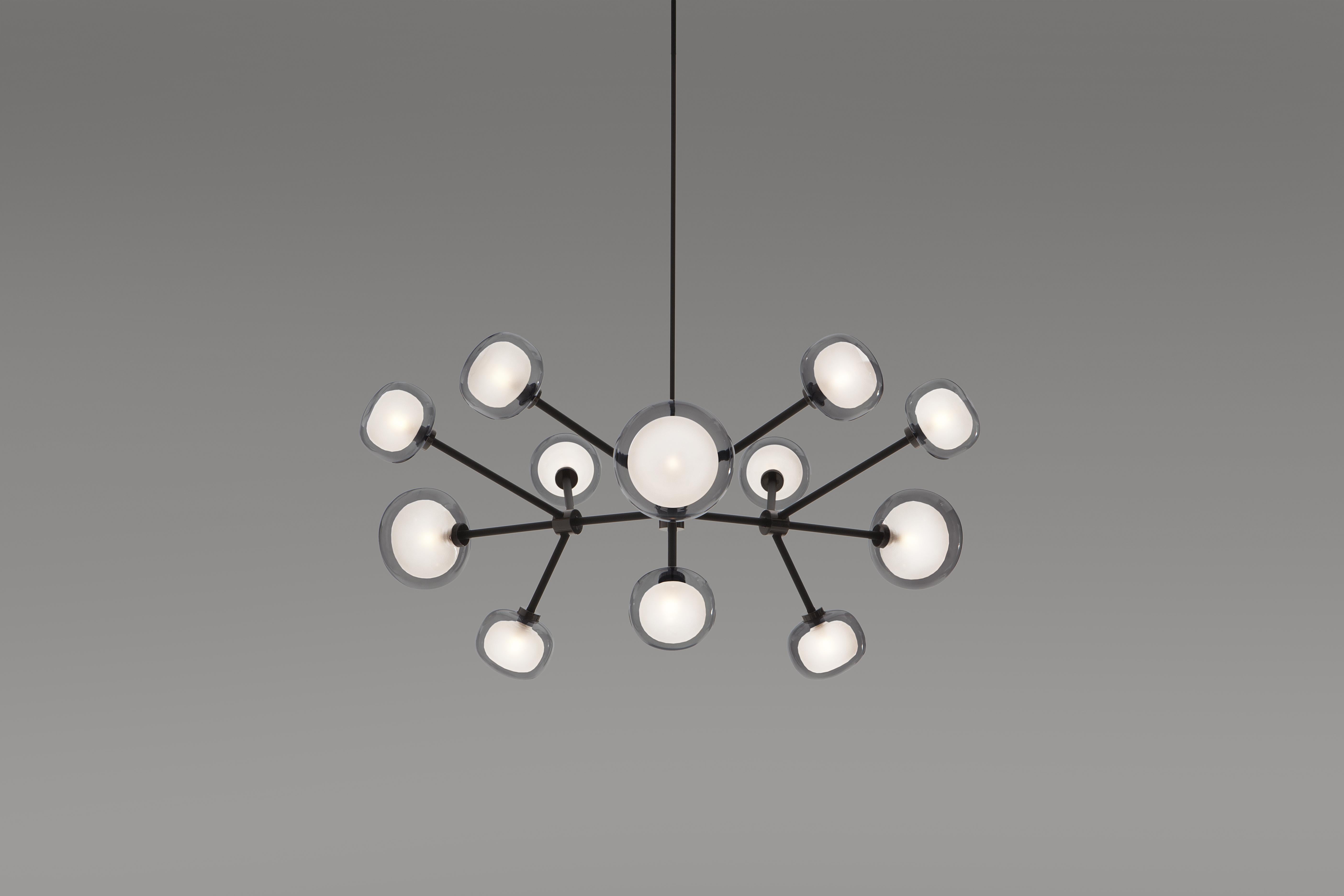 Contemporary Chandelier 'Nabila 552.10' by Tooy, Clear Glass For Sale 1