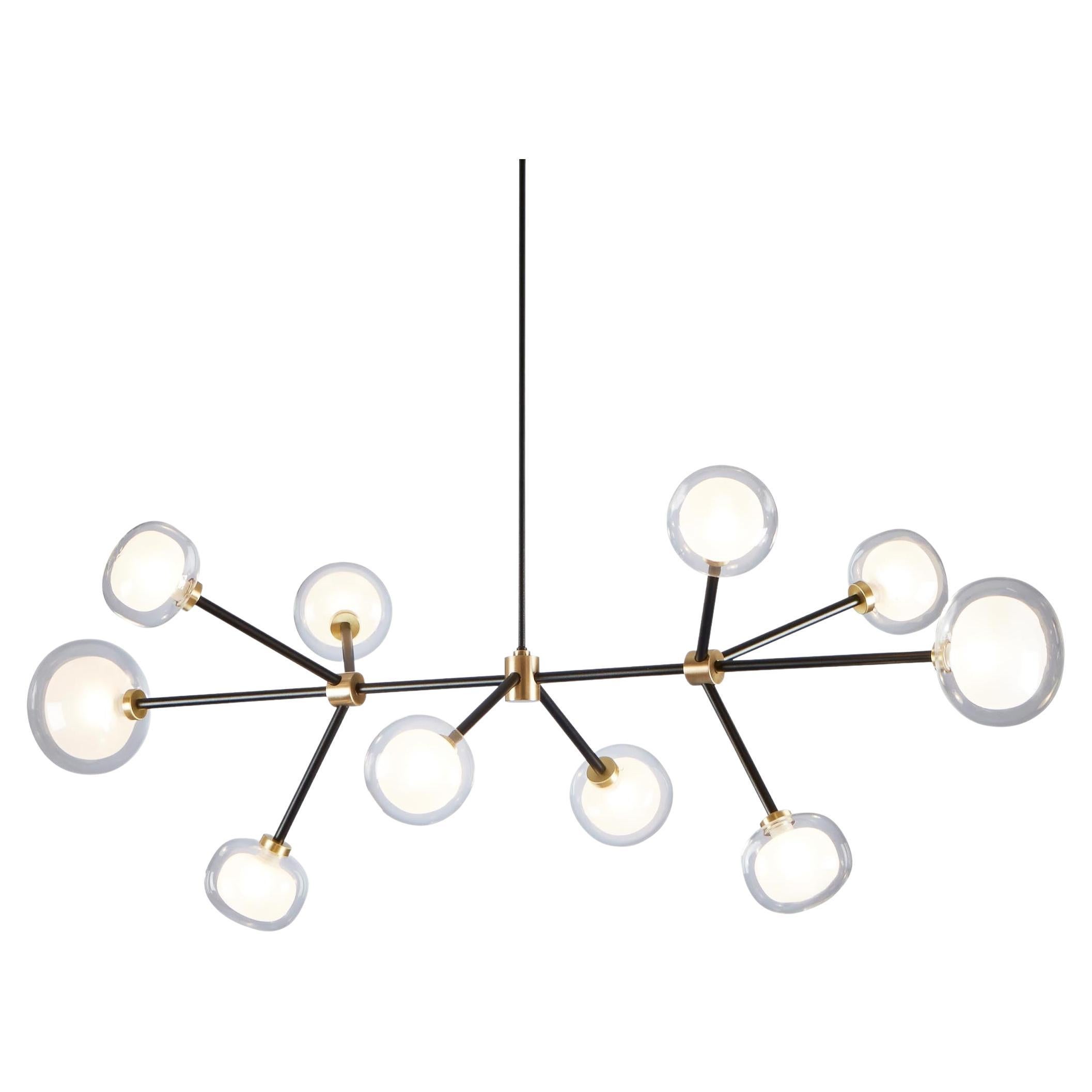 Contemporary Chandelier 'Nabila 552.10' by Tooy, Clear Glass