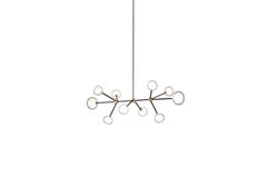 Contemporary Chandelier 'Nabila 552.10' by Tooy, Smoke Glass