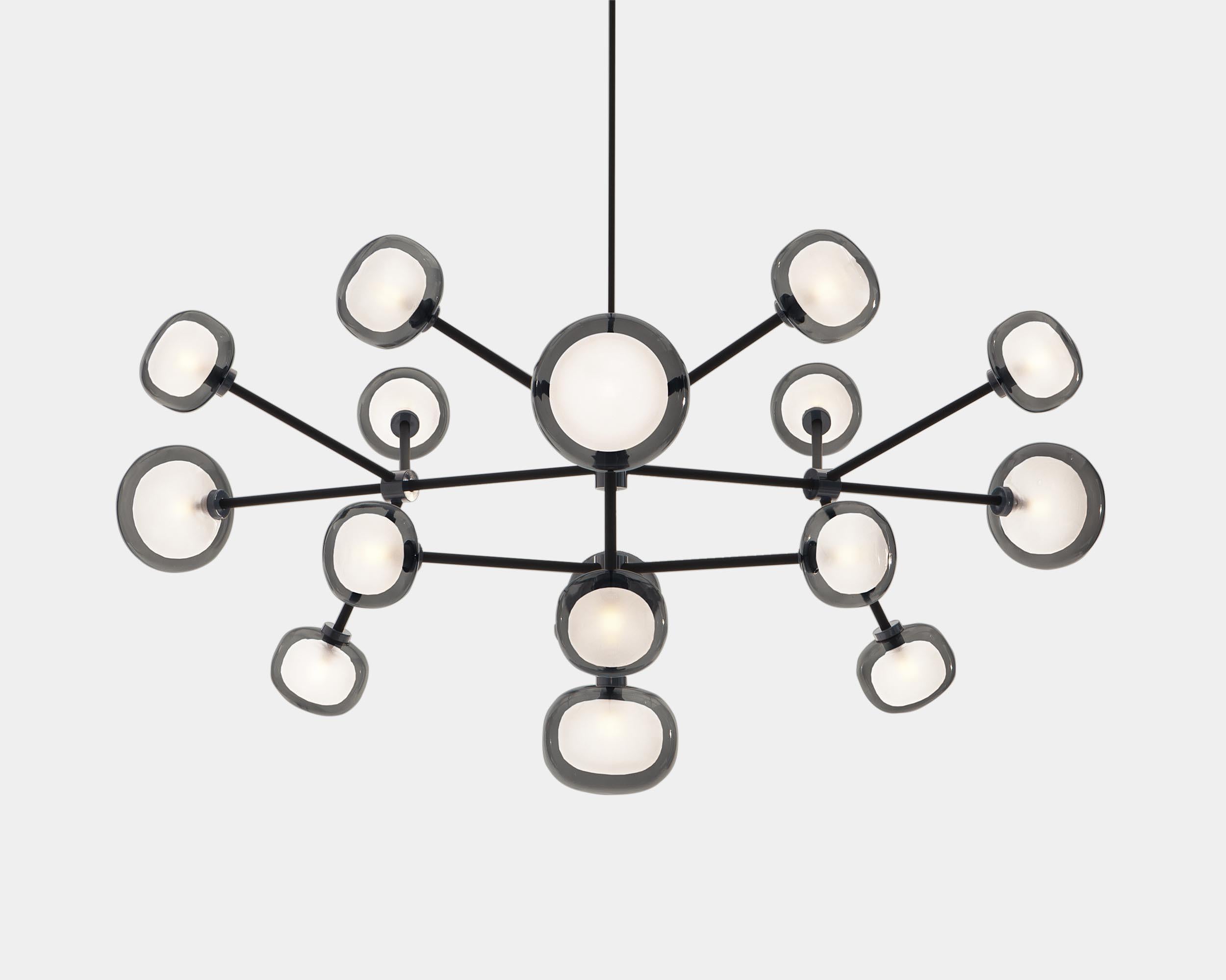 Contemporary Chandelier 'Nabila 552.16' by TOOY, Clear Glass For Sale 3