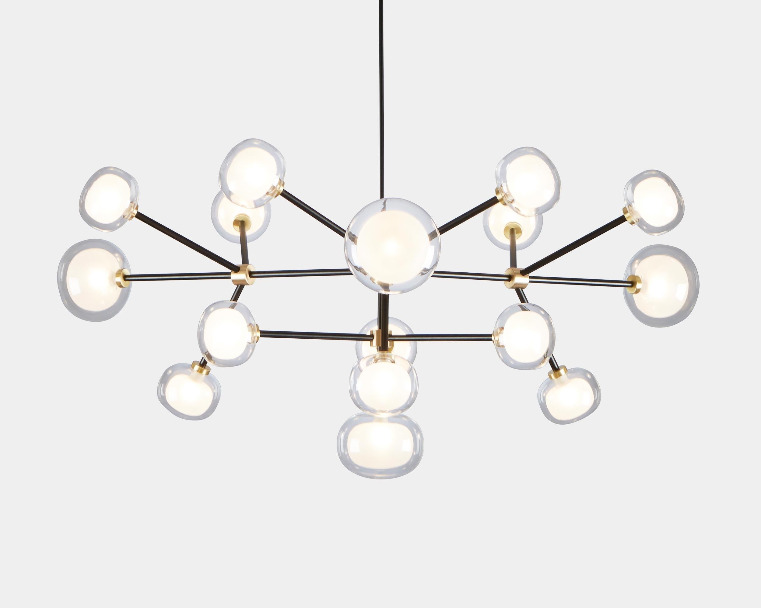 Contemporary Chandelier 'Nabila 552.16' by TOOY, Clear Glass For Sale 4