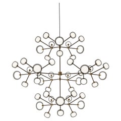 Contemporary Chandelier 'Nabila 552.48' by Tooy, Brass, Clear Glass
