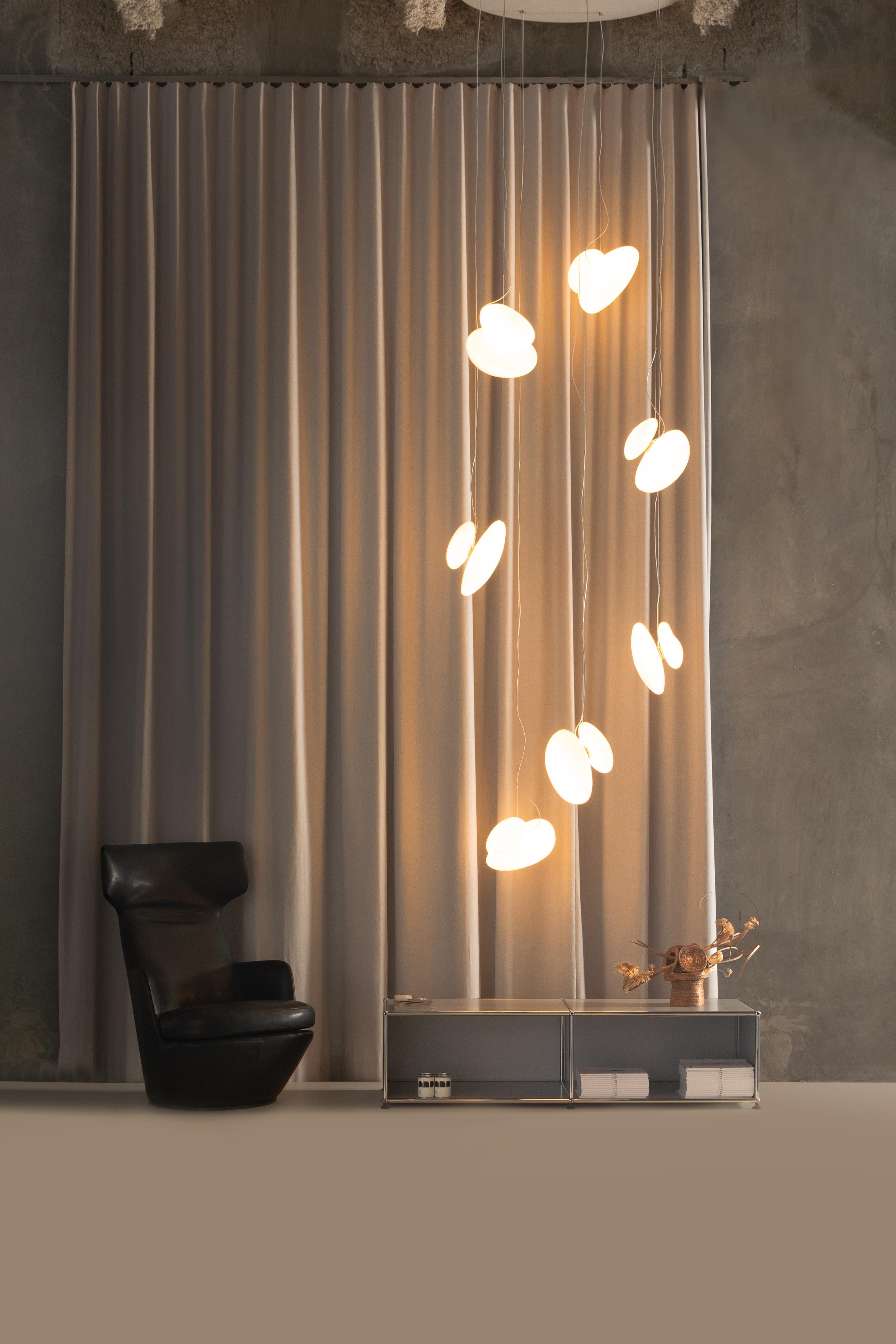 Lampadario contemporaneo 'Pebble', 5 pendenti, Grigio, Cluster in vendita 5