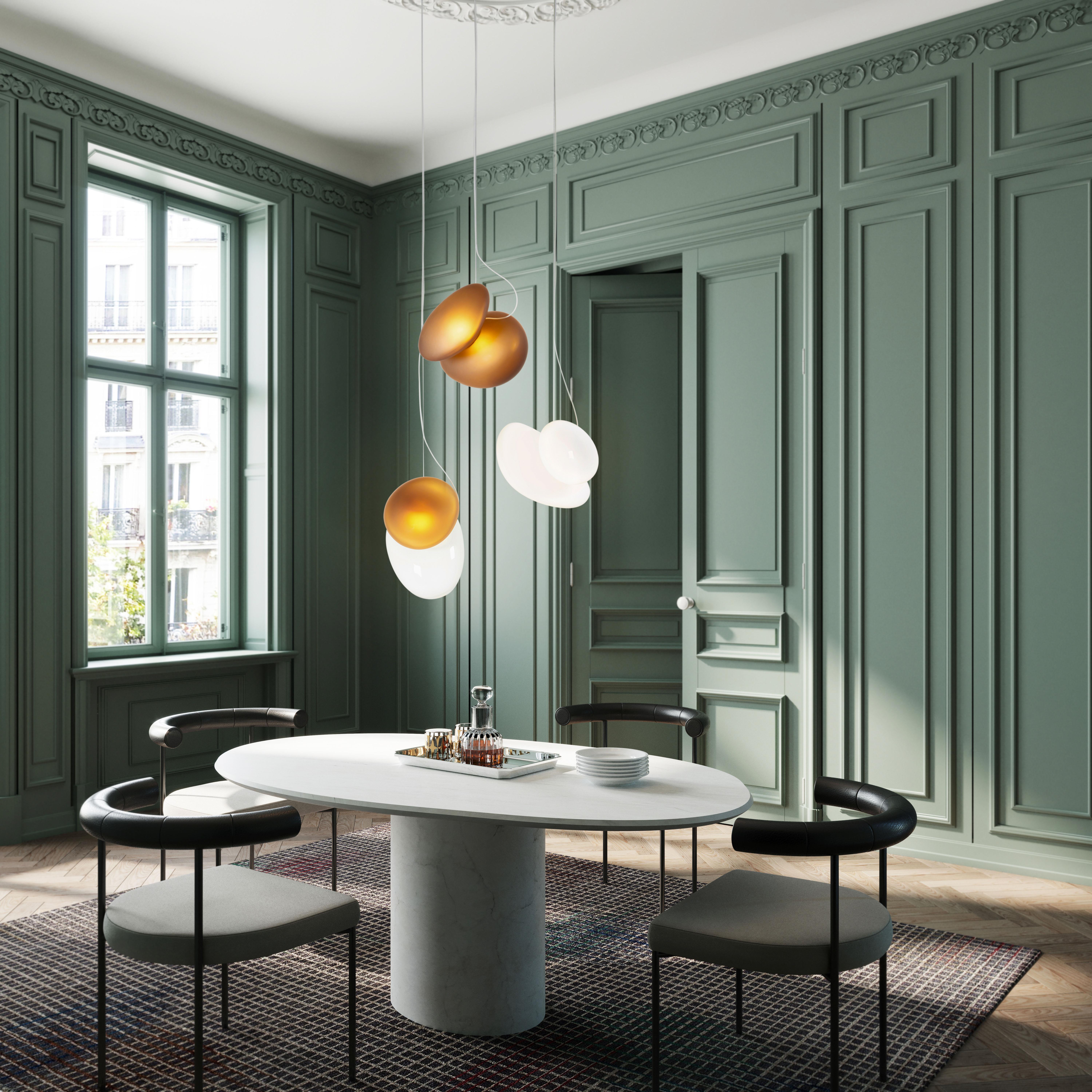 Contemporary Chandelier 'Pebble' by and Light, 3 Pendants In New Condition For Sale In Paris, FR