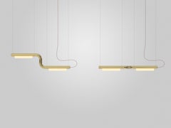 Contemporary Kronleuchter / Hängeleuchte 'Pipeline CM1-P' aus Messing von AND