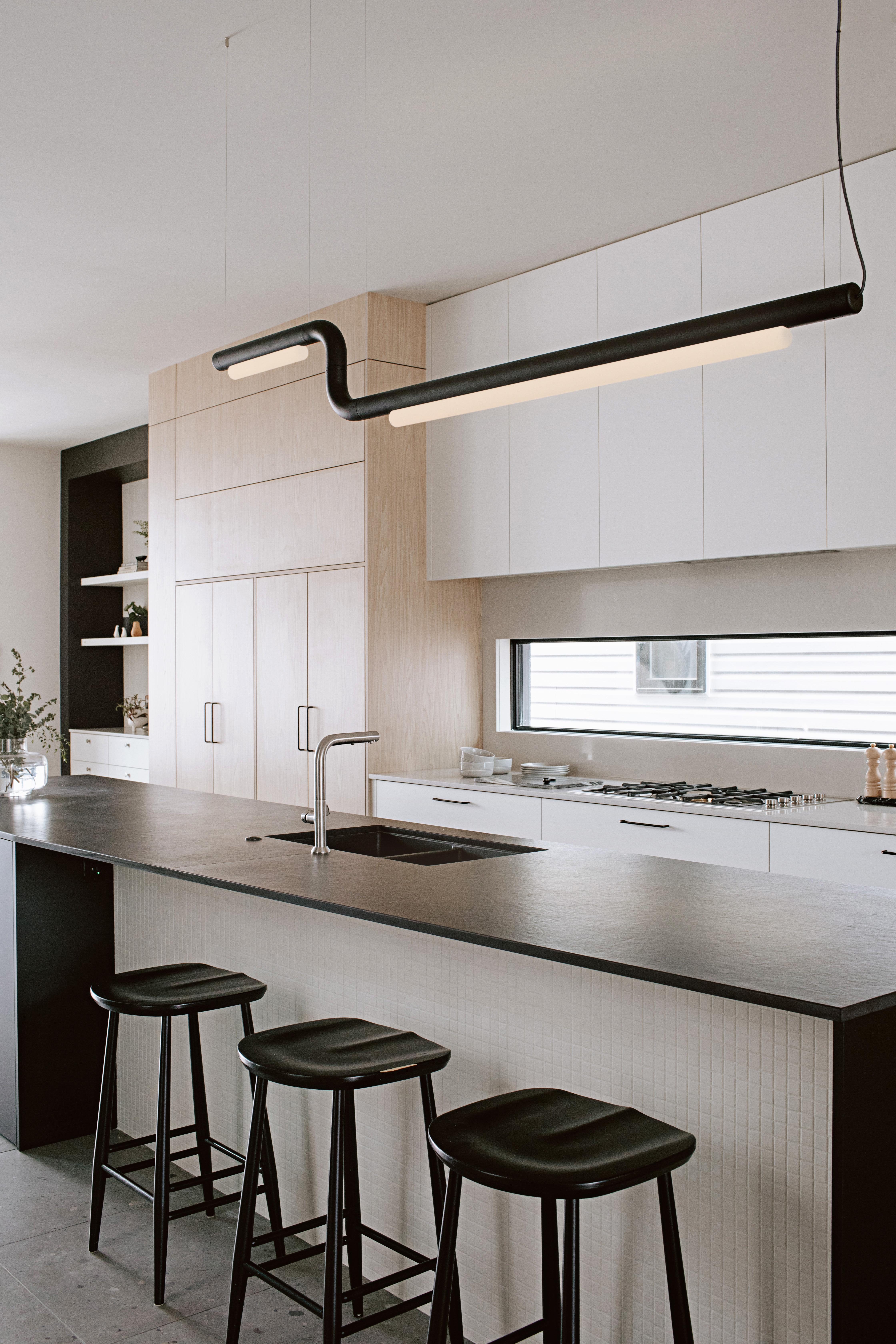 Lampadario / Lampada a sospensione Contemporary 'Pipeline CM1-P' Ottone di P & A in vendita 1