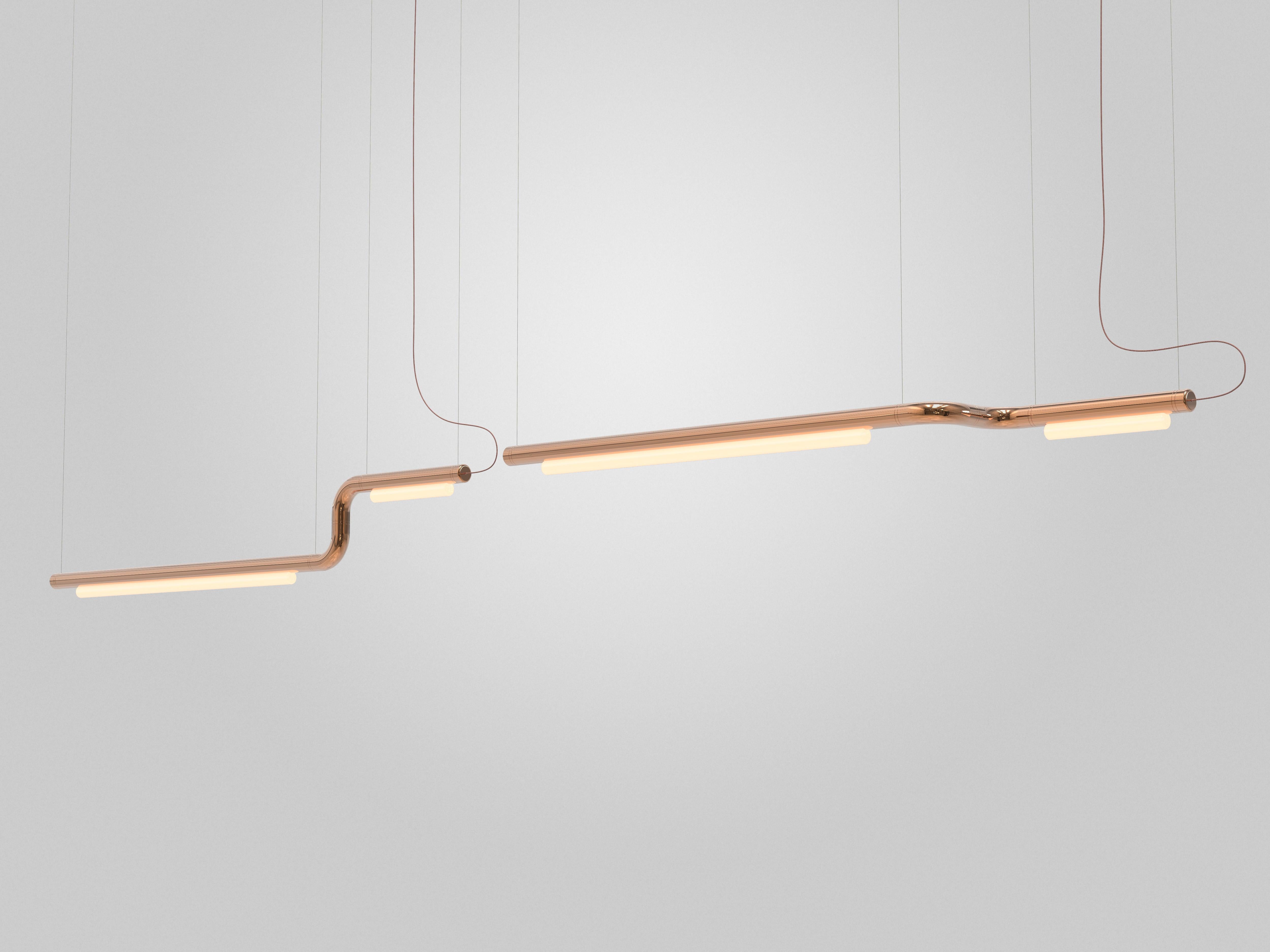 Lampadario / Lampada a sospensione Contemporary 'Pipeline CM2-P' Nero di AND in vendita 5