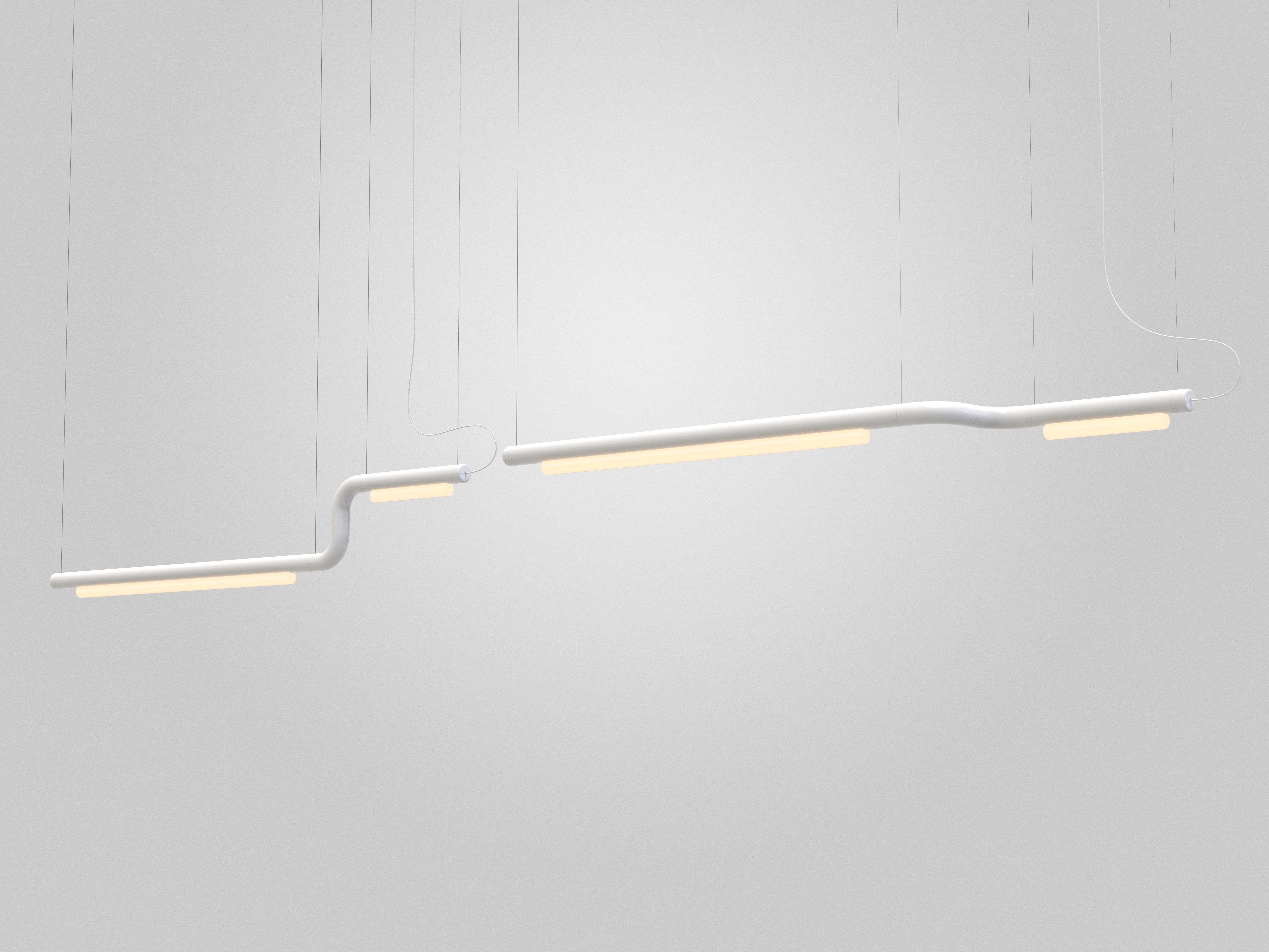 Lampadario / Lampada a sospensione Contemporary 'Pipeline CM2-P' Ottone di P & A in vendita 4