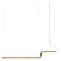 Lampadario contemporaneo / Lampada a sospensione 'Pipeline CM2-P' Rame di AND
