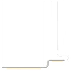 Contemporary Chandelier / Pendant Lamp 'Pipeline CM2-P' White by AND