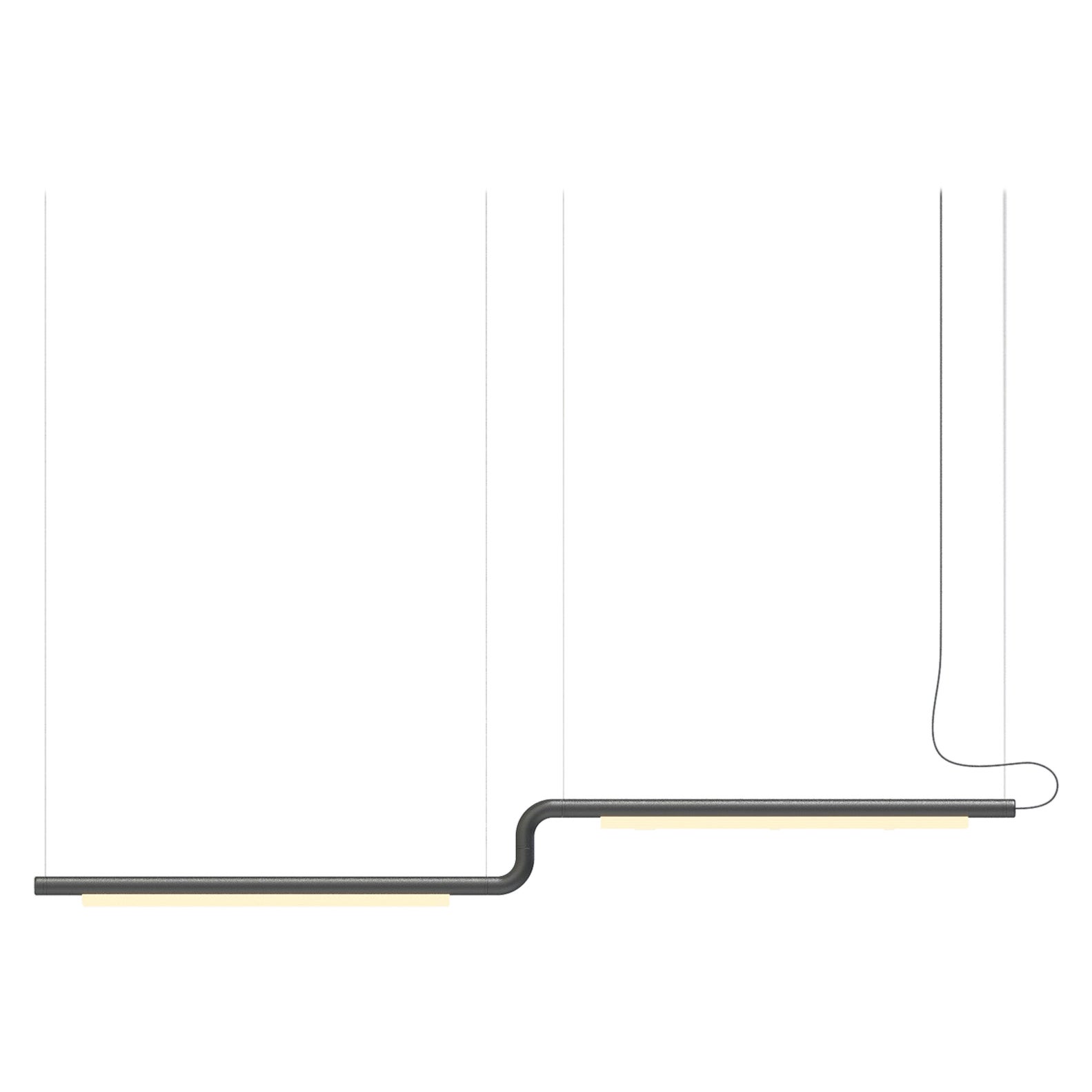 Contemporary Kronleuchter / Hängeleuchte 'Pipeline CM3-P' Schwarz von AND im Angebot