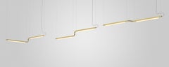 Lustre / Suspension Contemporary 'Pipeline CM3-P' Brass by AND