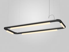 Contemporary Chandelier / Pendant Lamp 'Pipeline CM4-P' Black by AND