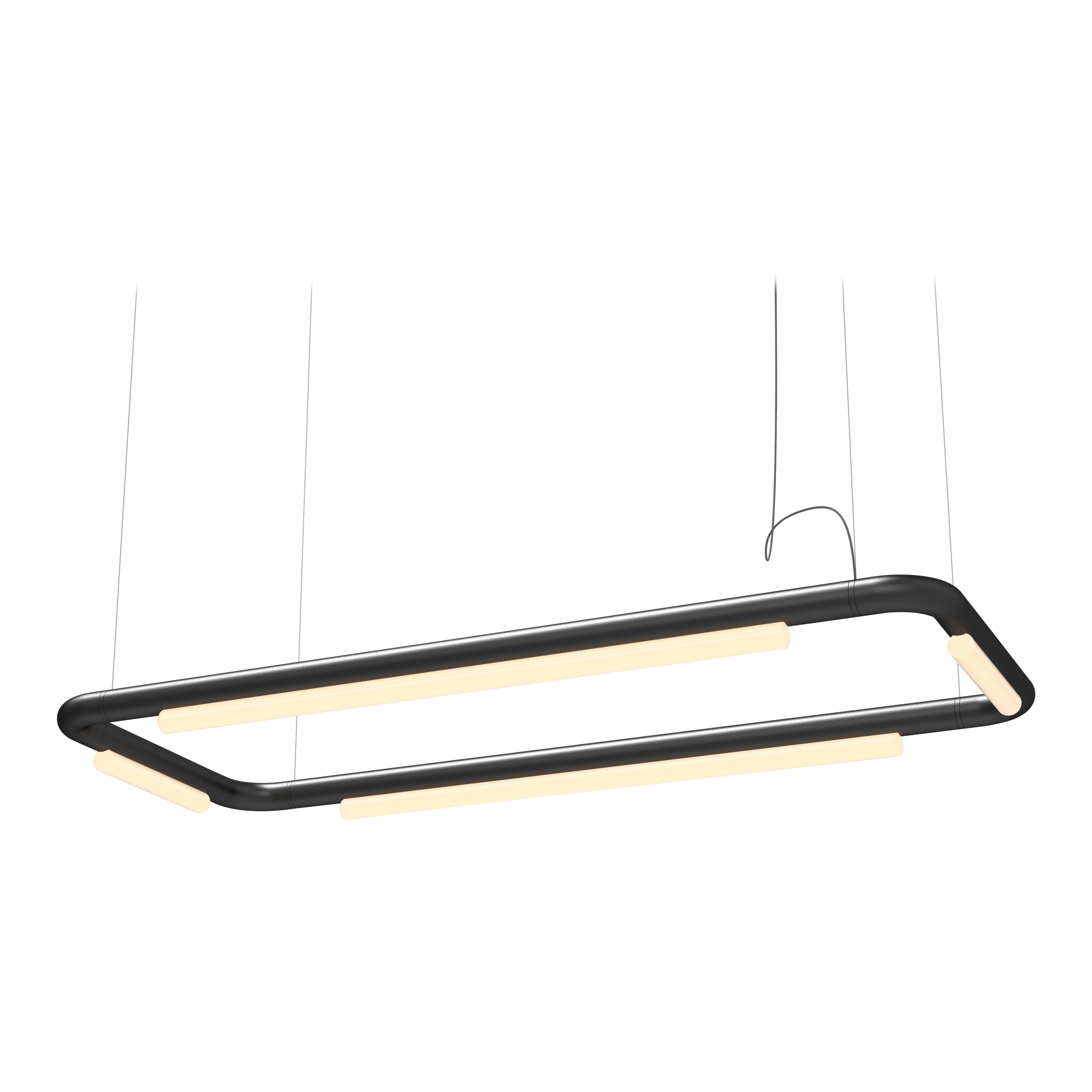 Contemporary Kronleuchter / Hängeleuchte 'Pipeline CM4-P' Schwarz von AND im Angebot