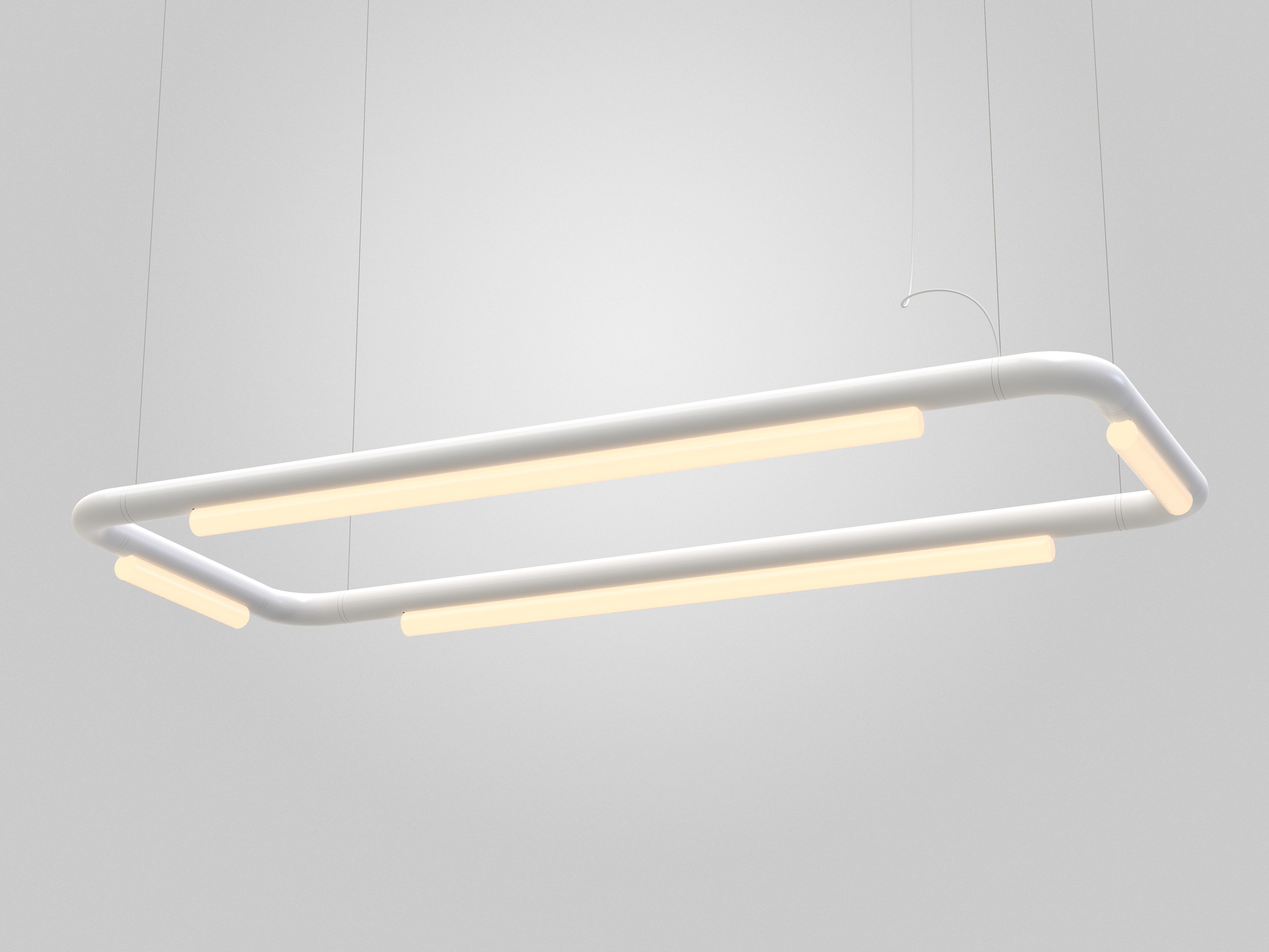Alluminio Lampadario contemporaneo / Lampada a sospensione 'Pipeline CM4-P' Rame di AND in vendita