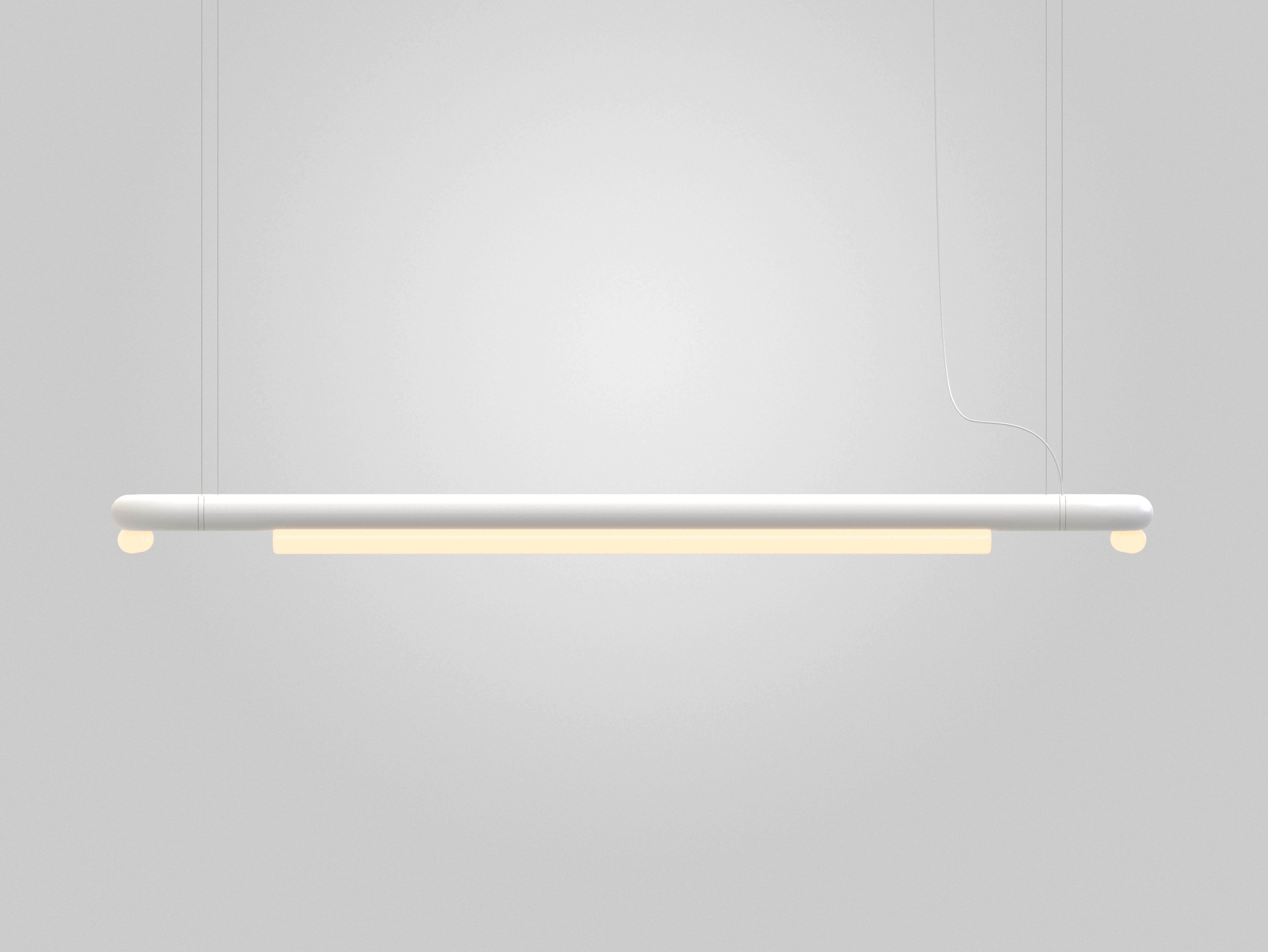 Contemporary Kronleuchter / Hängeleuchte 'Pipeline CM4-P' Weiß von AND (Organische Moderne) im Angebot