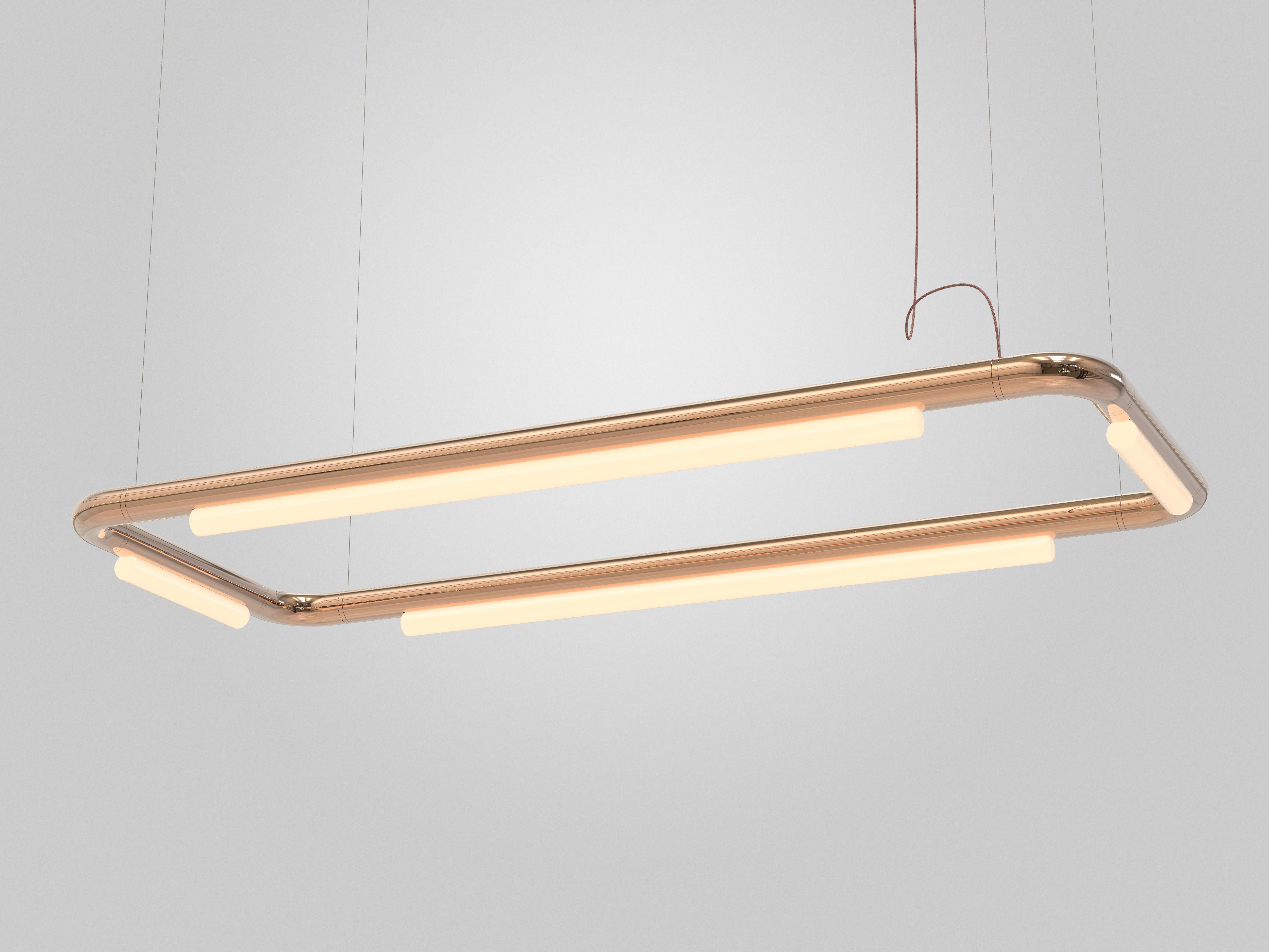 Contemporary Kronleuchter / Hängeleuchte 'Pipeline CM4-P' Weiß von AND im Angebot 1