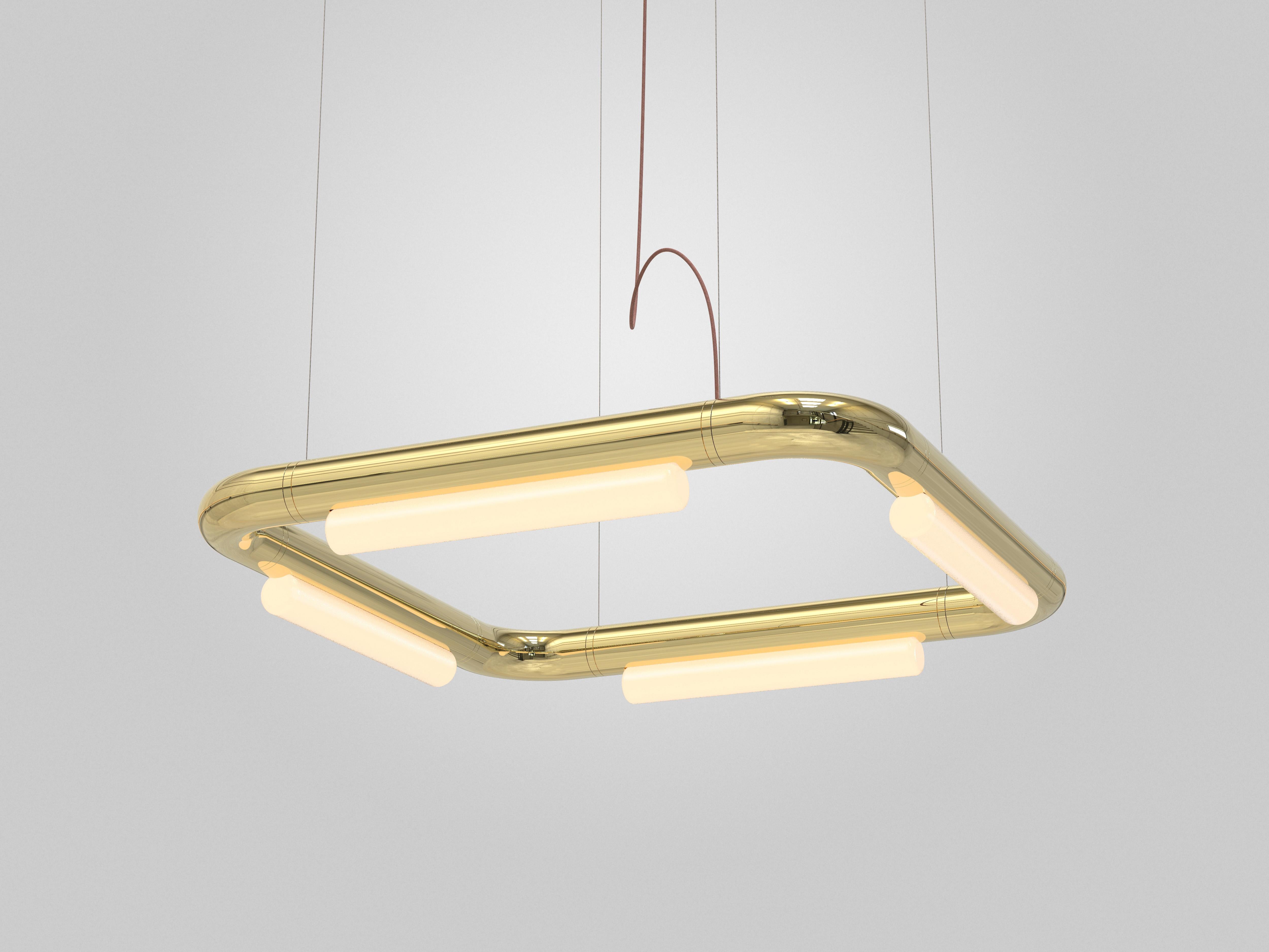 Lampadario contemporaneo / Lampada a sospensione 'Pipeline CM5-P' Rame di AND in vendita 1