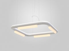 Contemporary Chandelier / Pendant Lamp 'Pipeline CM5-P' White by AND
