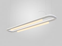 Contemporary Chandelier / Pendant Lamp 'Pipeline CM6-P' White by AND