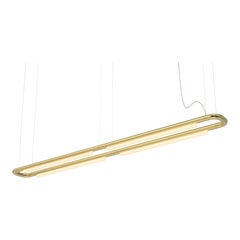 Lampadario contemporaneo / Lampada a sospensione 'Pipeline CM7-P' Ottone di P & A