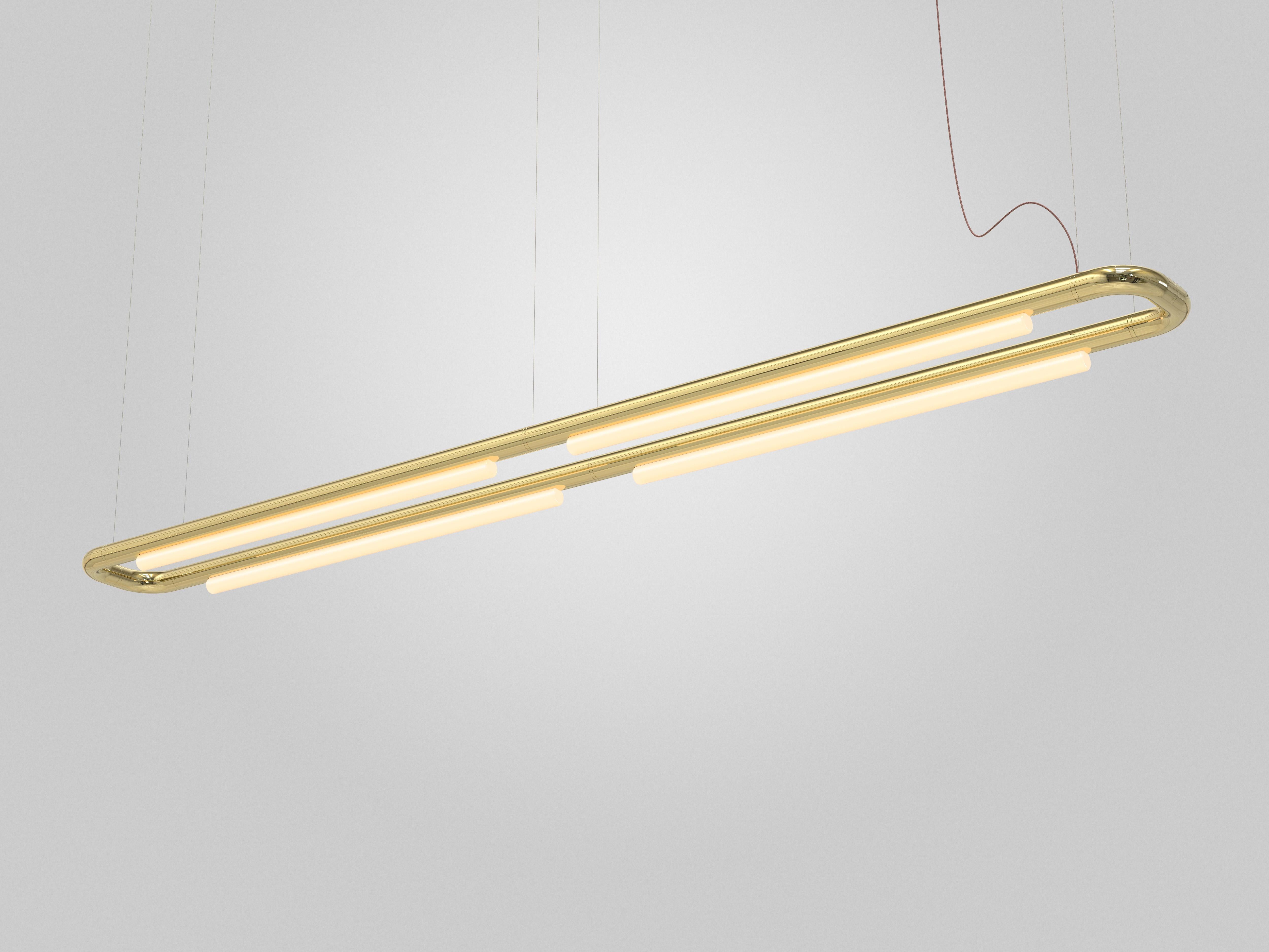 Lampadario contemporaneo / Lampada a sospensione 'Pipeline CM7-P' Rame di AND in vendita 2