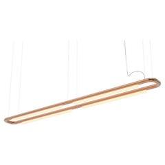 Contemporary Chandelier / Pendant Lamp 'Pipeline CM7-P' Copper by AND