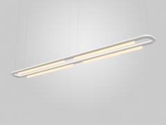 Contemporary Chandelier / Pendant Lamp 'Pipeline CM7-P' White by AND
