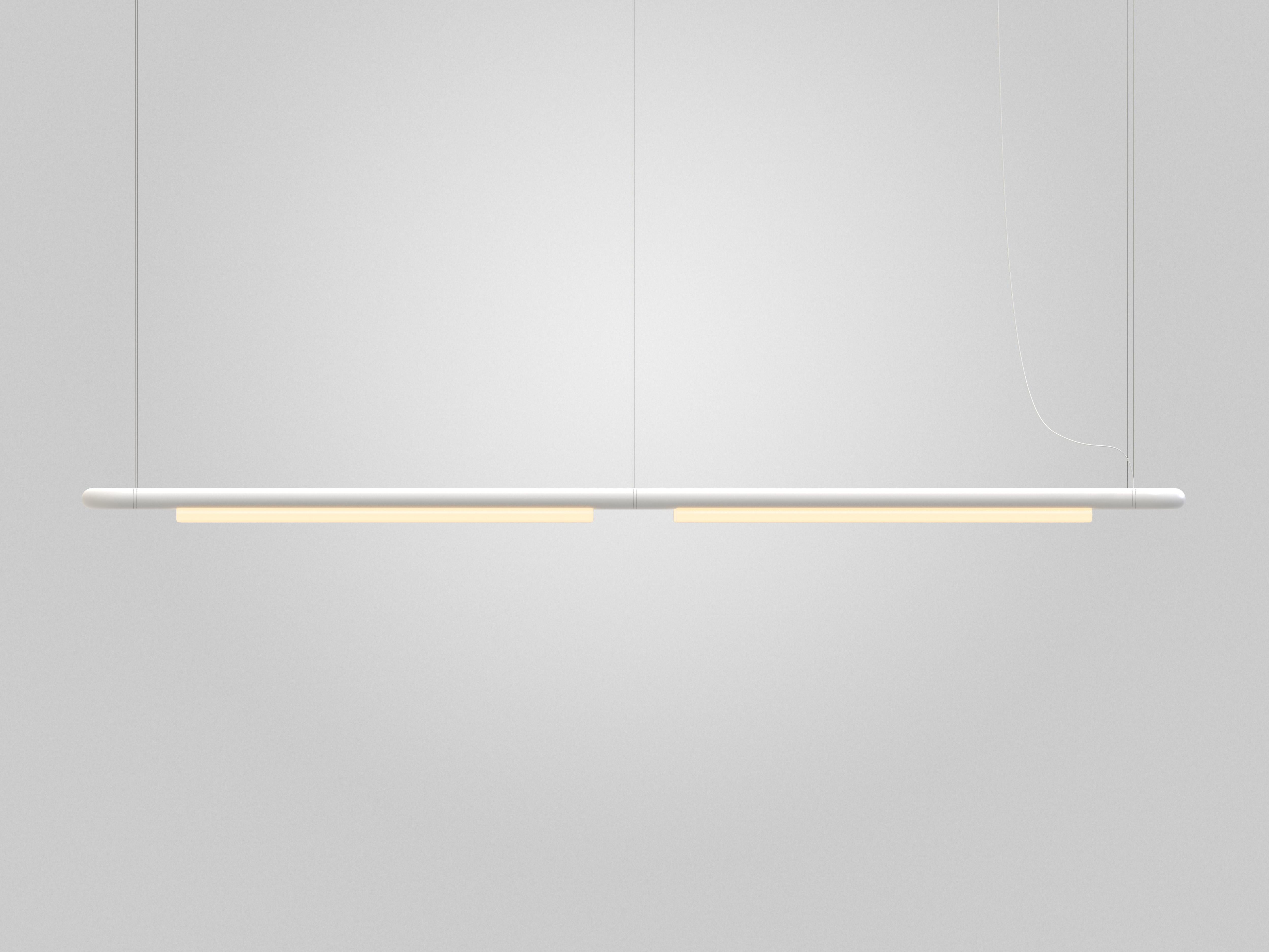 Organico moderno Lampadario contemporaneo / Lampada a sospensione 'Pipeline CM7-P' Bianco di AND in vendita