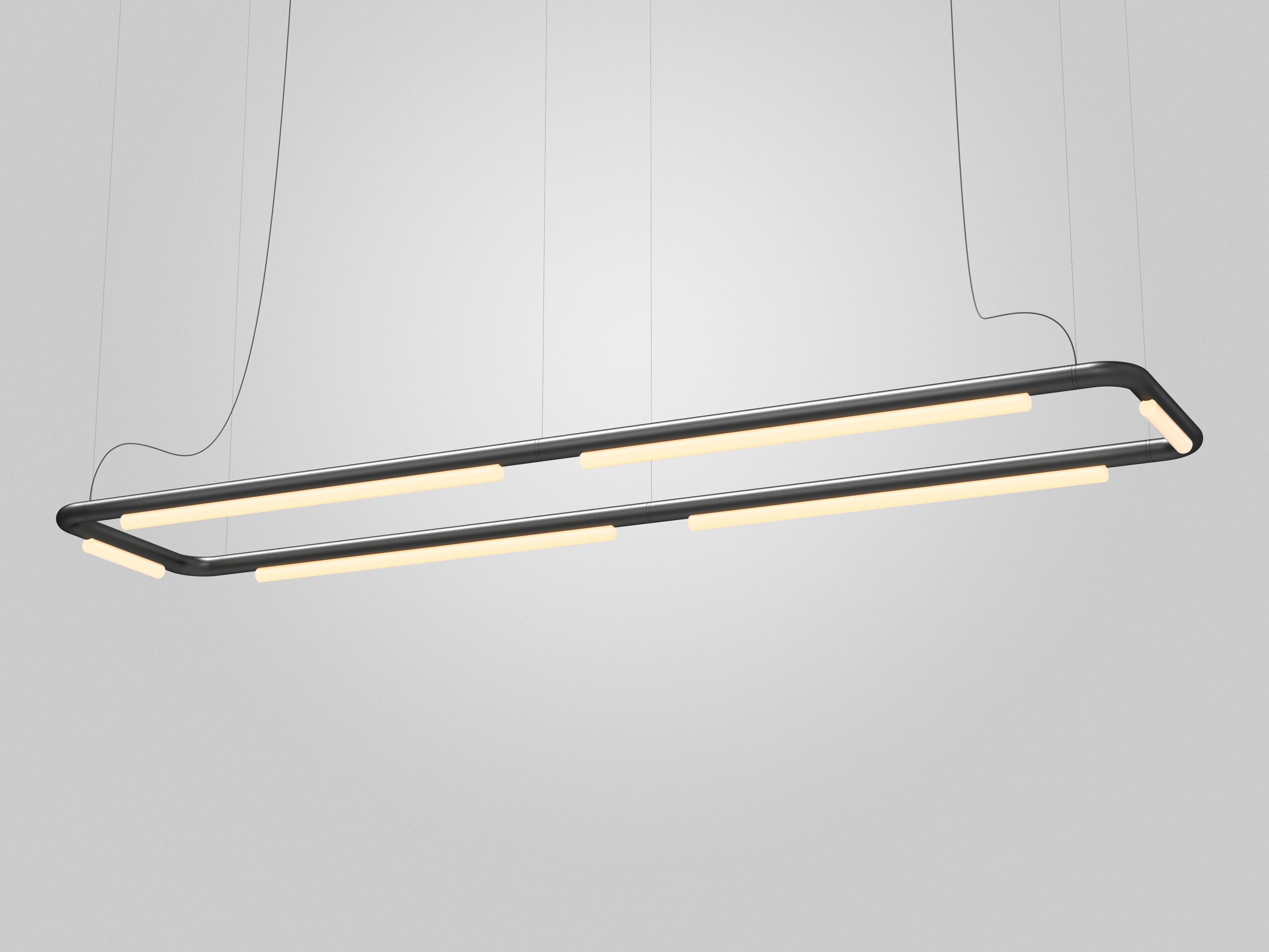 Ciondolo per condutture CM-8
Design: Caine Heintzman, Editore: AND Light

I materiali
- Corpo in alluminio
- Acrilico fuso

Dimensioni
267 x 62 x 7.5cm
105” x 24.5“ x 3”
Lunghezza regolabile della goccia: 243 cm

Elettrico
- 100-240V
- Dimmerazione: