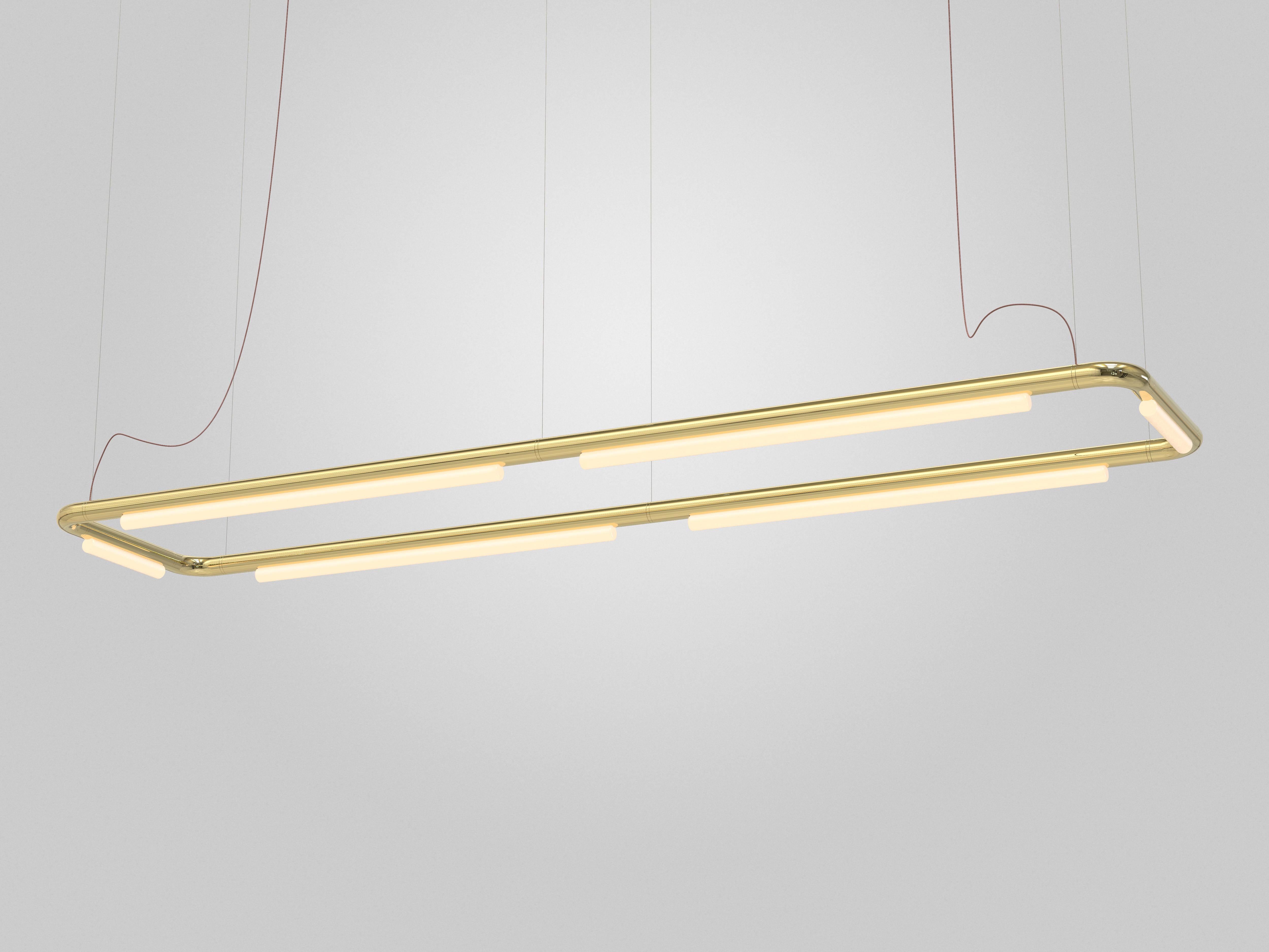 Ciondolo per condutture CM-8
Design: Caine Heintzman, Editore: AND Light

I materiali
- Corpo in alluminio
- Acrilico fuso

Dimensioni
267 x 62 x 7.5cm
105” x 24.5“ x 3”
Lunghezza regolabile della goccia: 243 cm

Elettrico
- 100-240V
- Dimmerazione: