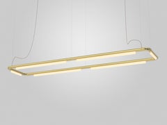 Contemporary Chandelier / Pendant Lamp 'Pipeline CM8-P' Brass by AND