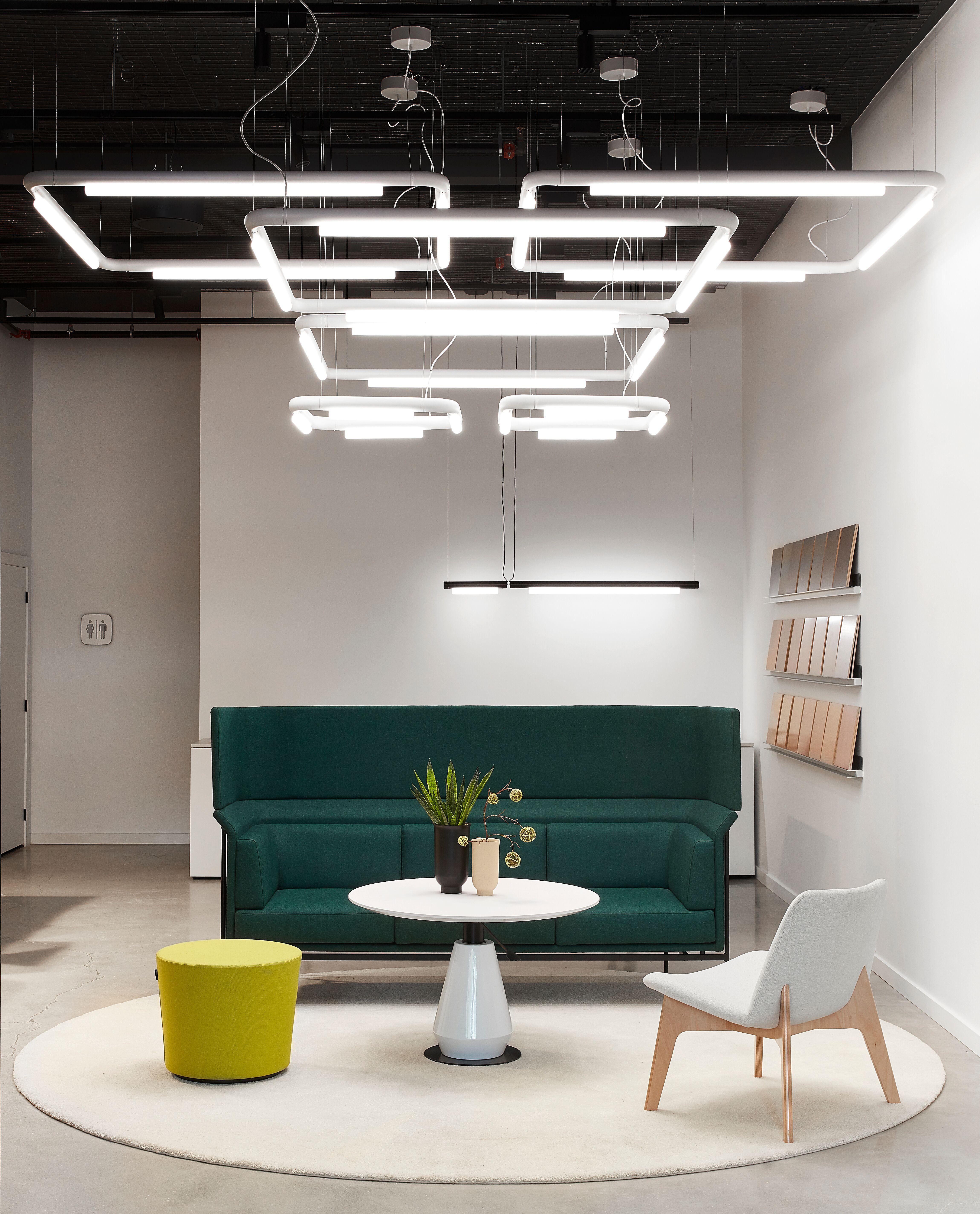 Aluminum Contemporary Chandelier / Pendant Lamp 'Pipeline CM8-P' Copper by AND For Sale