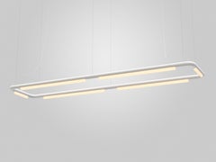 Zeitgenössischer Kronleuchter / Hängeleuchte 'Pipeline CM8-P' Weiß von AND