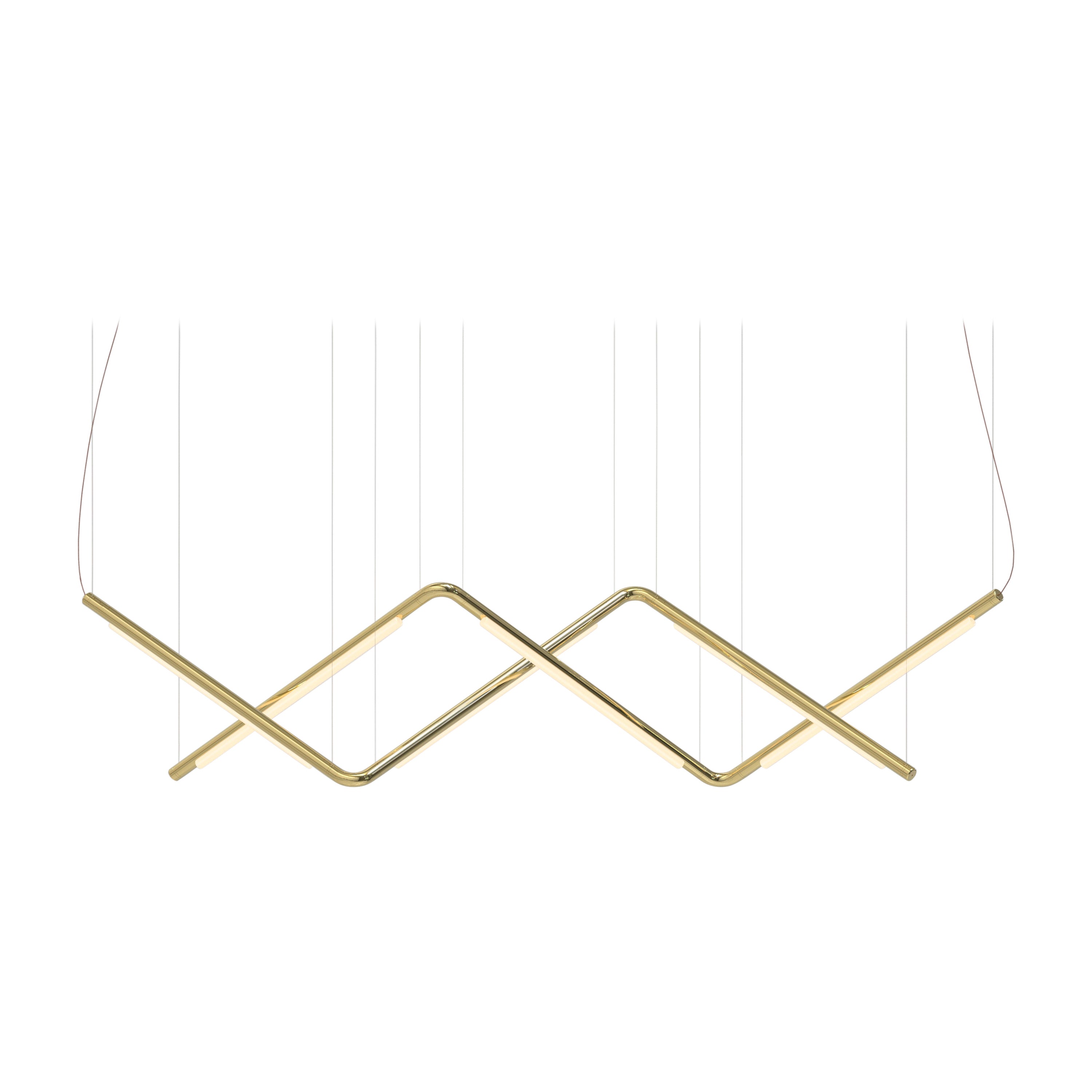 Lampadario / Lampada a sospensione Contemporary 'Pipeline CM9-P' Ottone di P & A