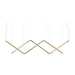 Lampadario / Lampada a sospensione Contemporary 'Pipeline CM9-P' Ottone di P & A