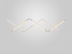 Contemporary Chandelier / Pendant Lamp 'Pipeline CM9-P' White by AND