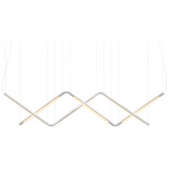 Contemporary Chandelier / Pendant Lamp 'Pipeline CM9-P' White by AND