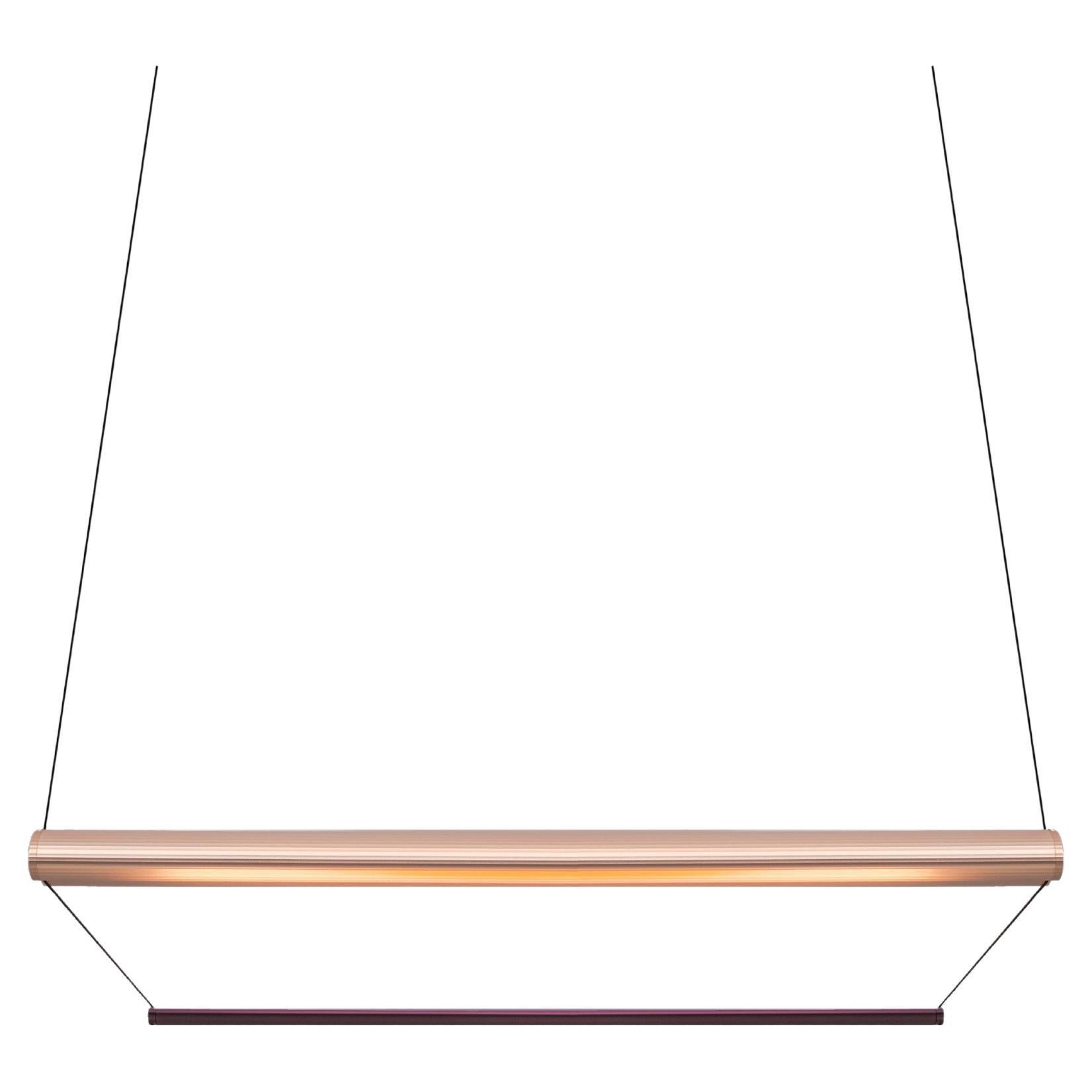 Contemporary Chandelier / Pendant Lamp 'Tier 1', 100, Copper and Amethyst by AND