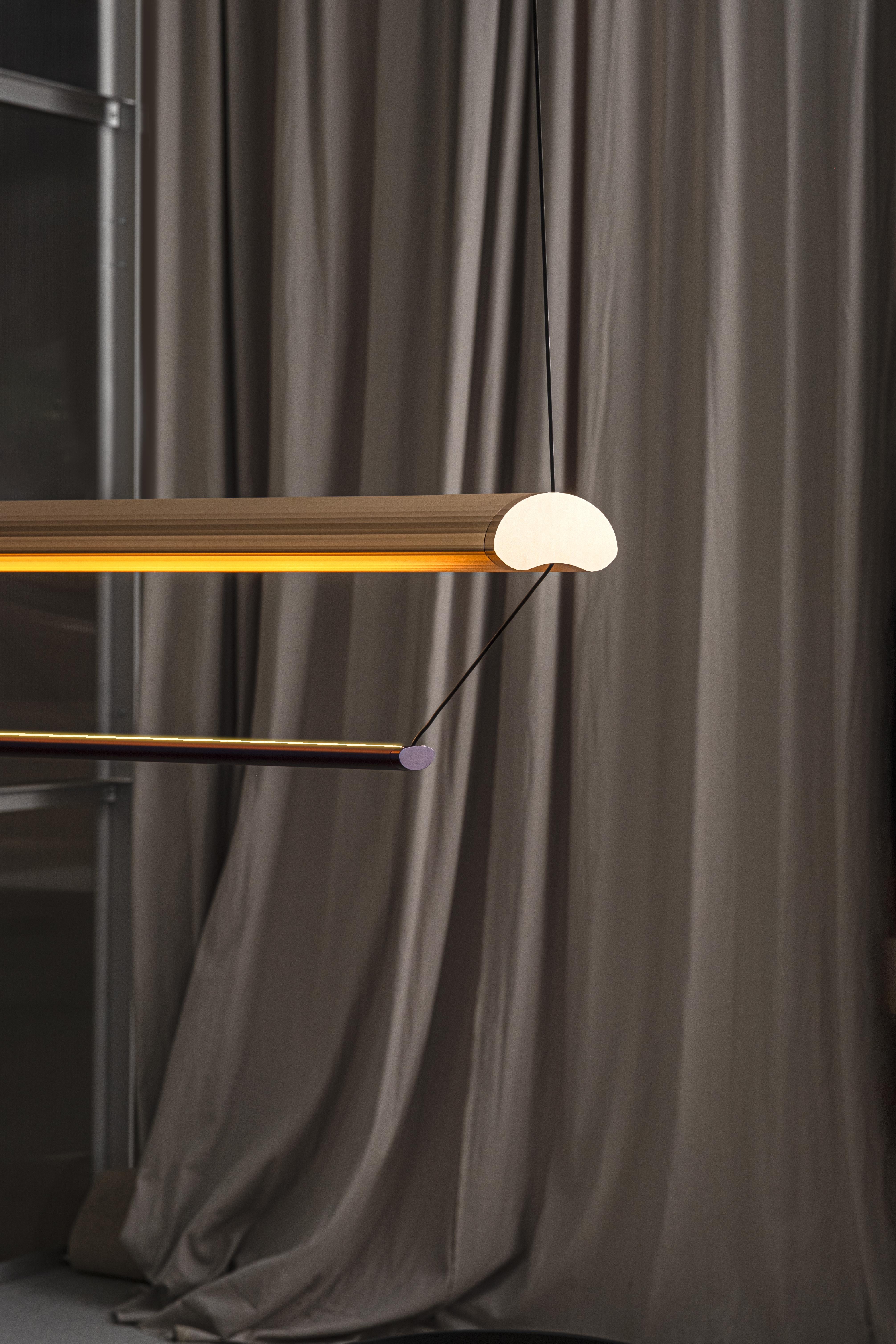 Contemporary Chandelier / Pendant Lamp 'Tier 1', 100, Silver and Sapphire by AND in vendita 8