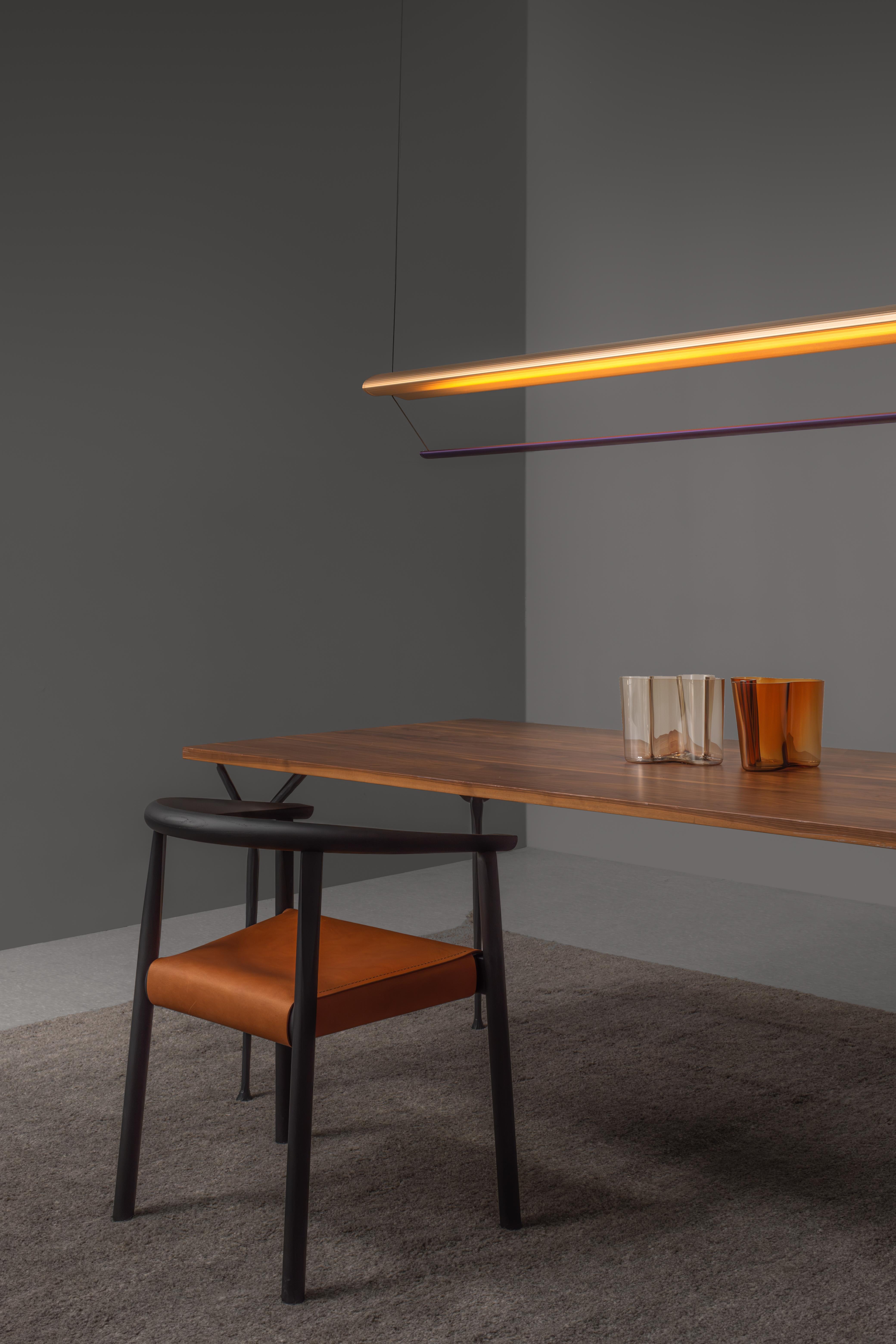 Contemporary Chandelier / Pendant Lamp 'Tier 1', 100, Silver and Sapphire by AND in vendita 10
