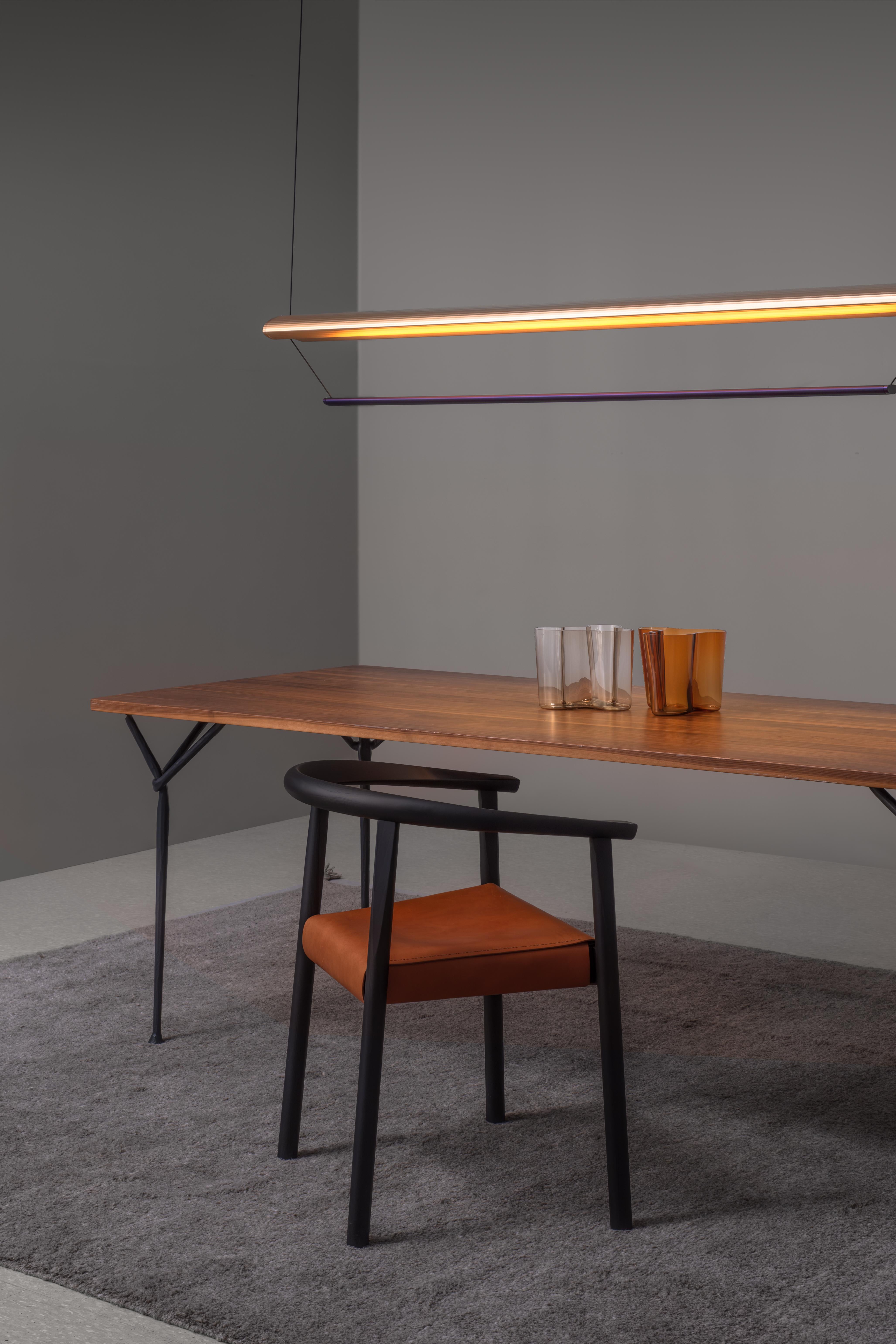 Contemporary Chandelier / Pendant Lamp 'Tier 1', 100, Silver and Sapphire by AND in vendita 11