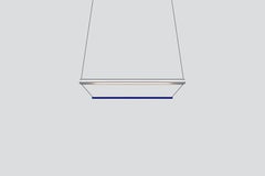Contemporary Chandelier / Pendant Lamp 'Tier 1', 100, Silver and Sapphire by AND