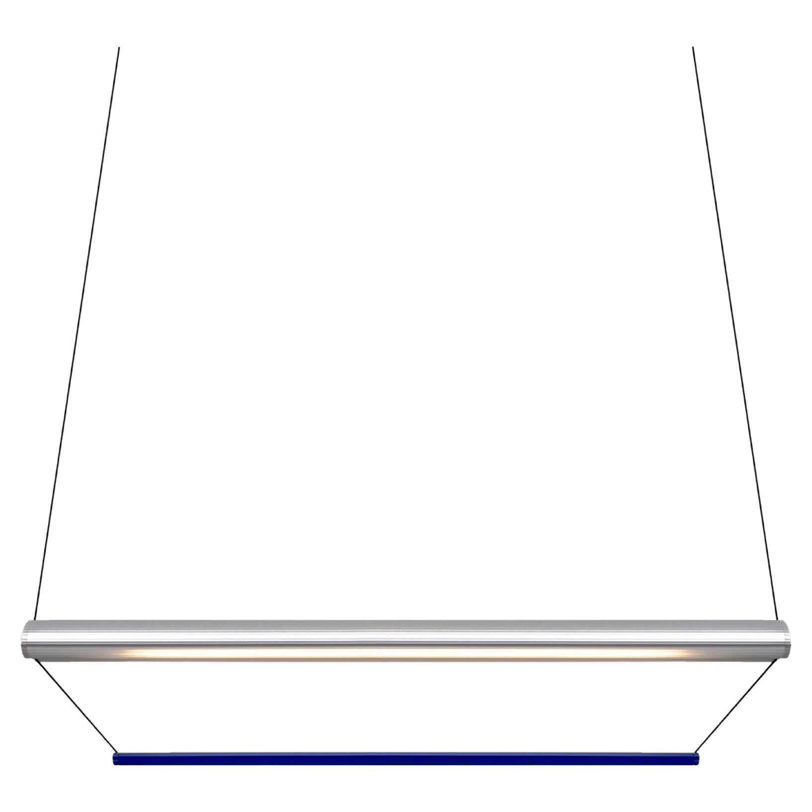 Contemporary Chandelier / Pendant Lamp 'Tier 1', 100, Silver and Sapphire by AND in vendita